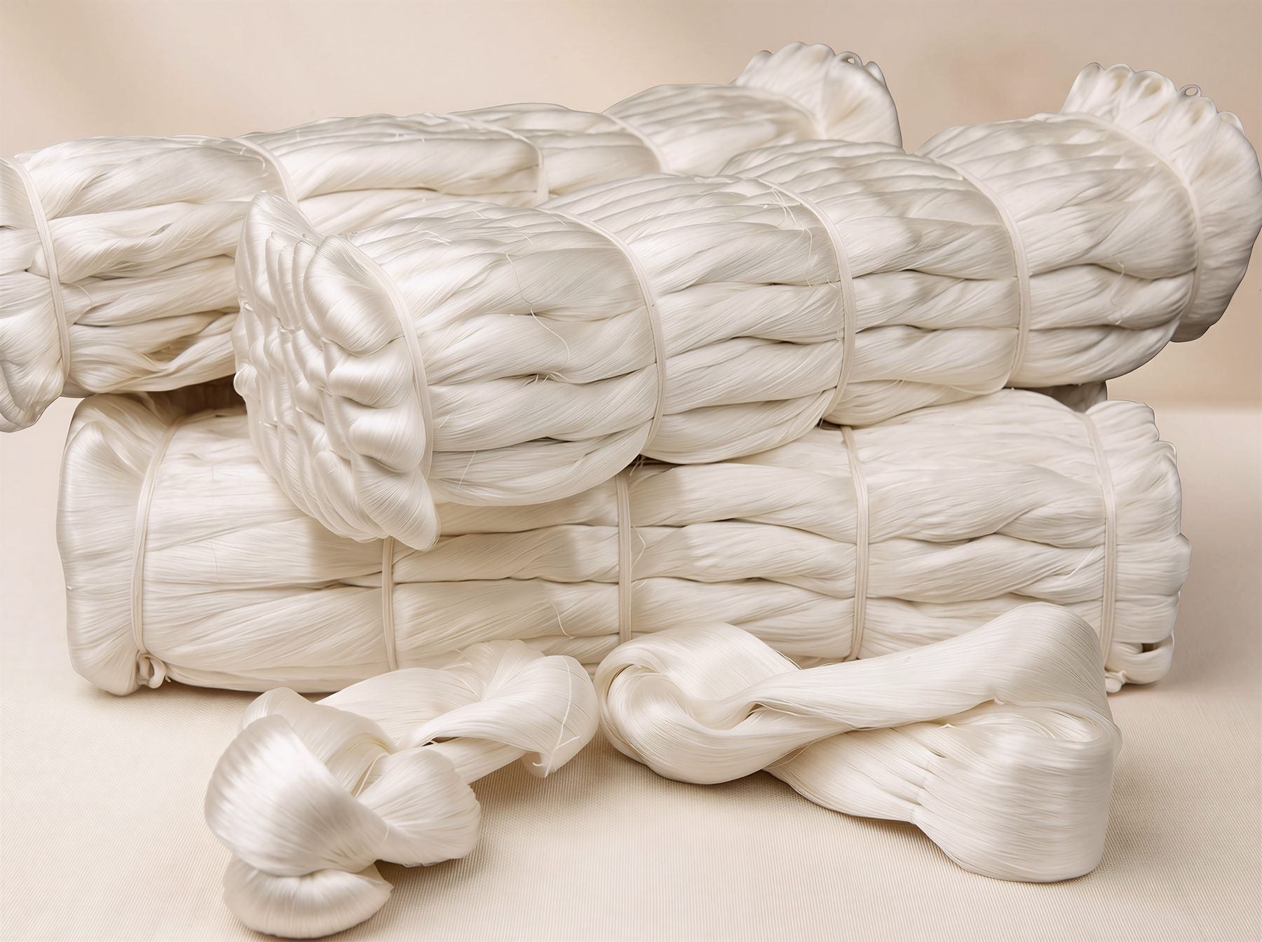 Organic raw silk for custom material supply