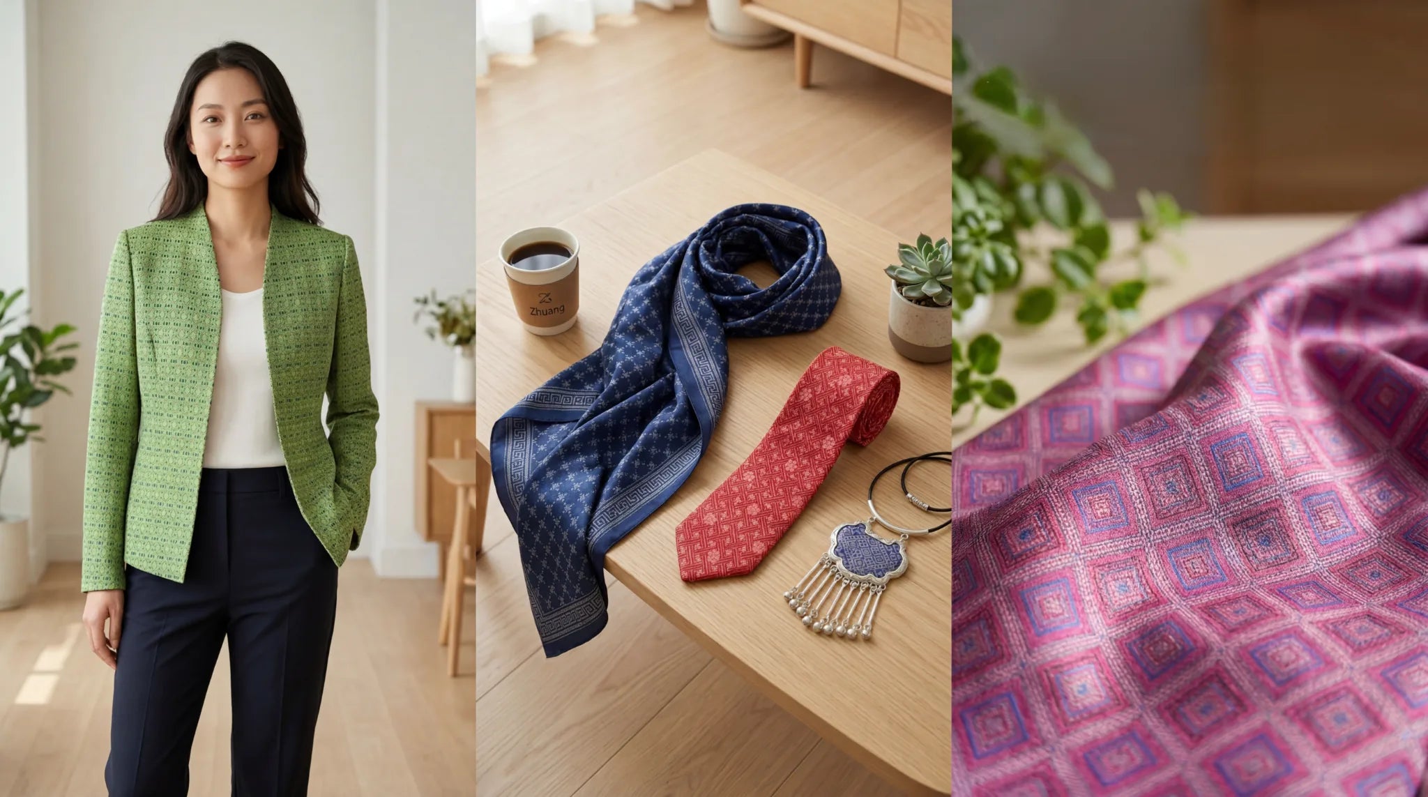 Zhuang brocade fabric, apparel and gift collection