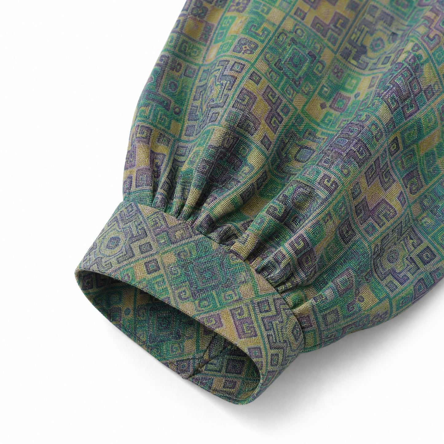 Diamond Lattice Silk Sweatshirt (Dark Green)