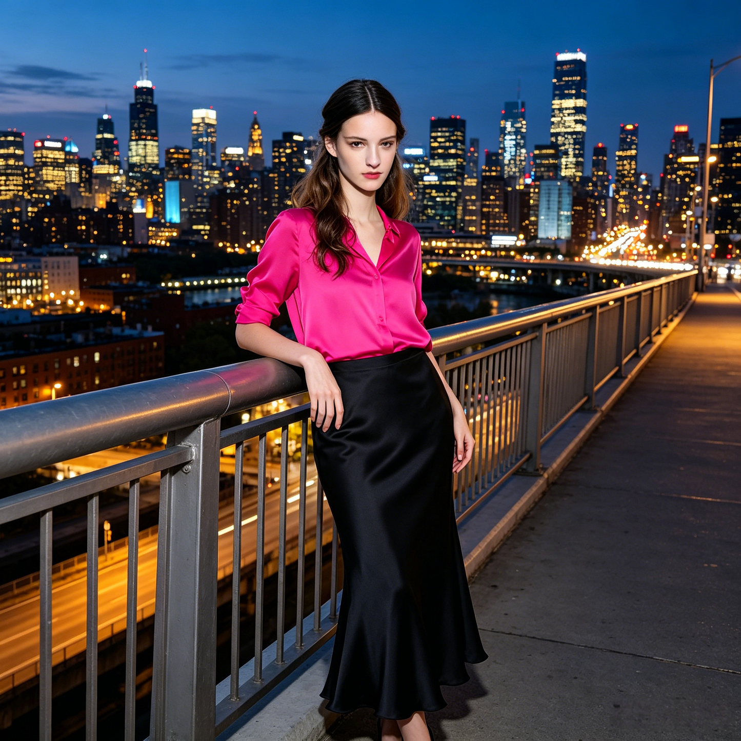 City Daily Collection 19 Momme Grade 6A 100% Mulberry Silk Crepe de Chine Mermaid Fishtail Skirt