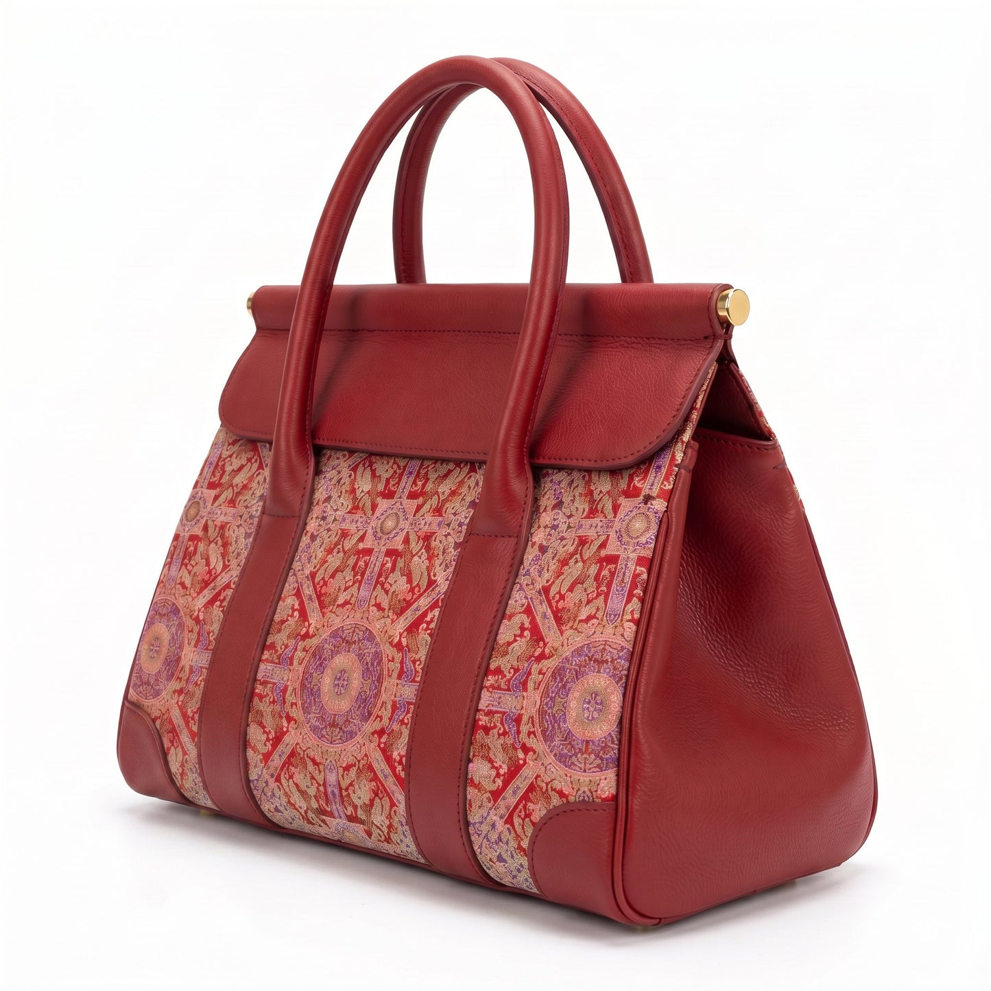 Badayun Brocade Tote Bag (Red)