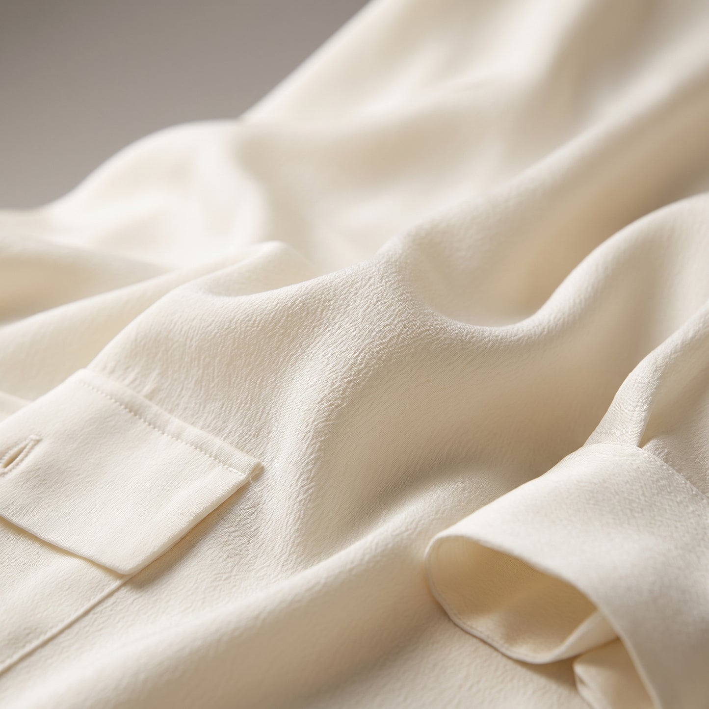 City Daily Collection 16 Momme Grade 6A 100% Mulberry Silk Crepe de Chine Shirt with Chest Pocket