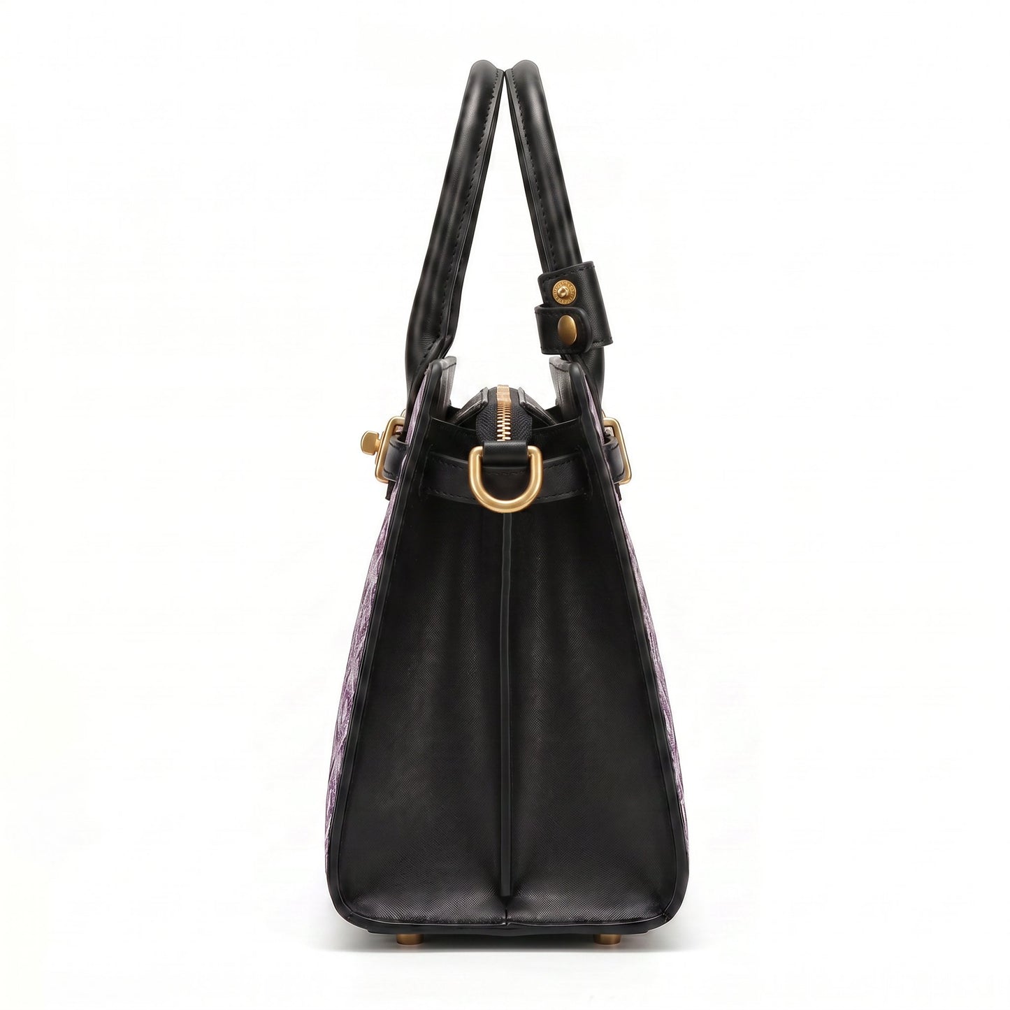 Diamond Lattice Brocade Tote Bag (Purple)