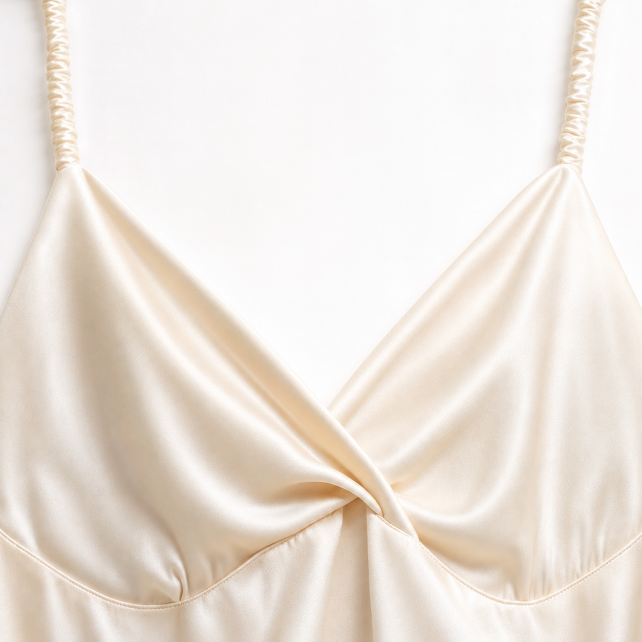 Interweave Collection Woven Strap V-Neck Wrap Silk Pajama Set