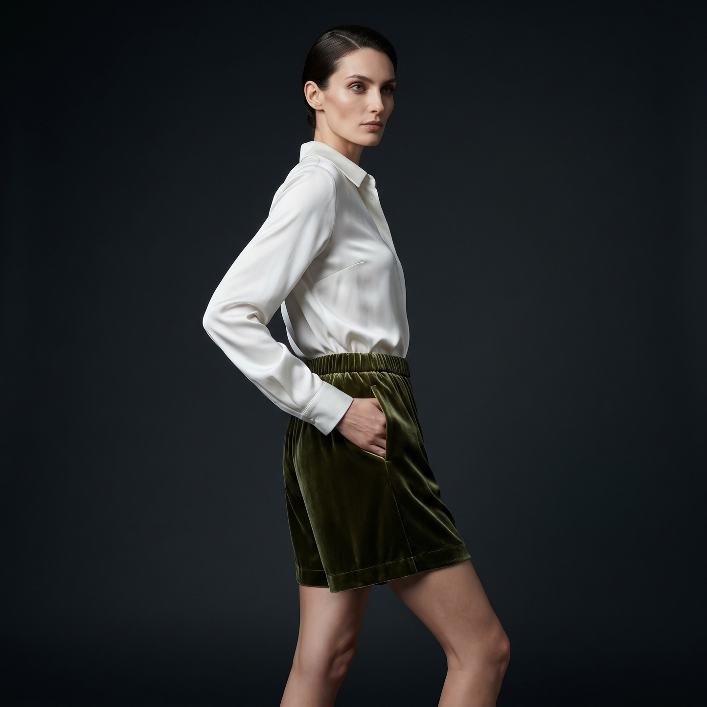 City Daily Collection 19 Momme Grade 6A 100% Mulberry Silk Velvet Shorts