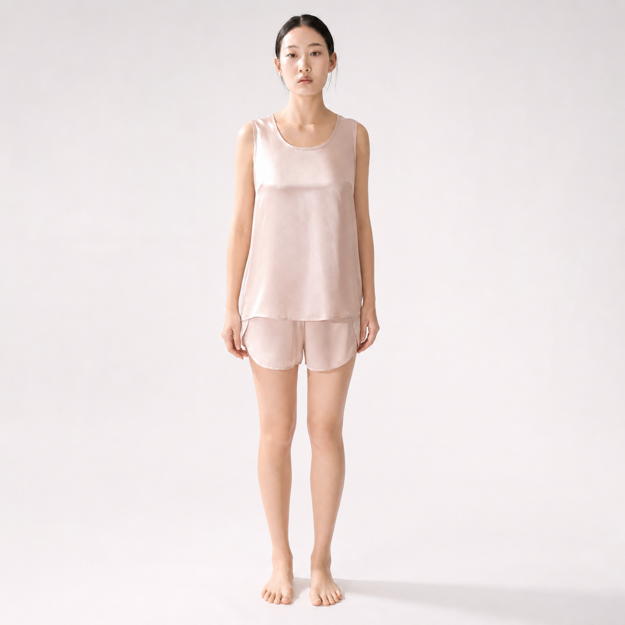 Soho Collection 19 Momme Side-Slit Silk Pajama Set