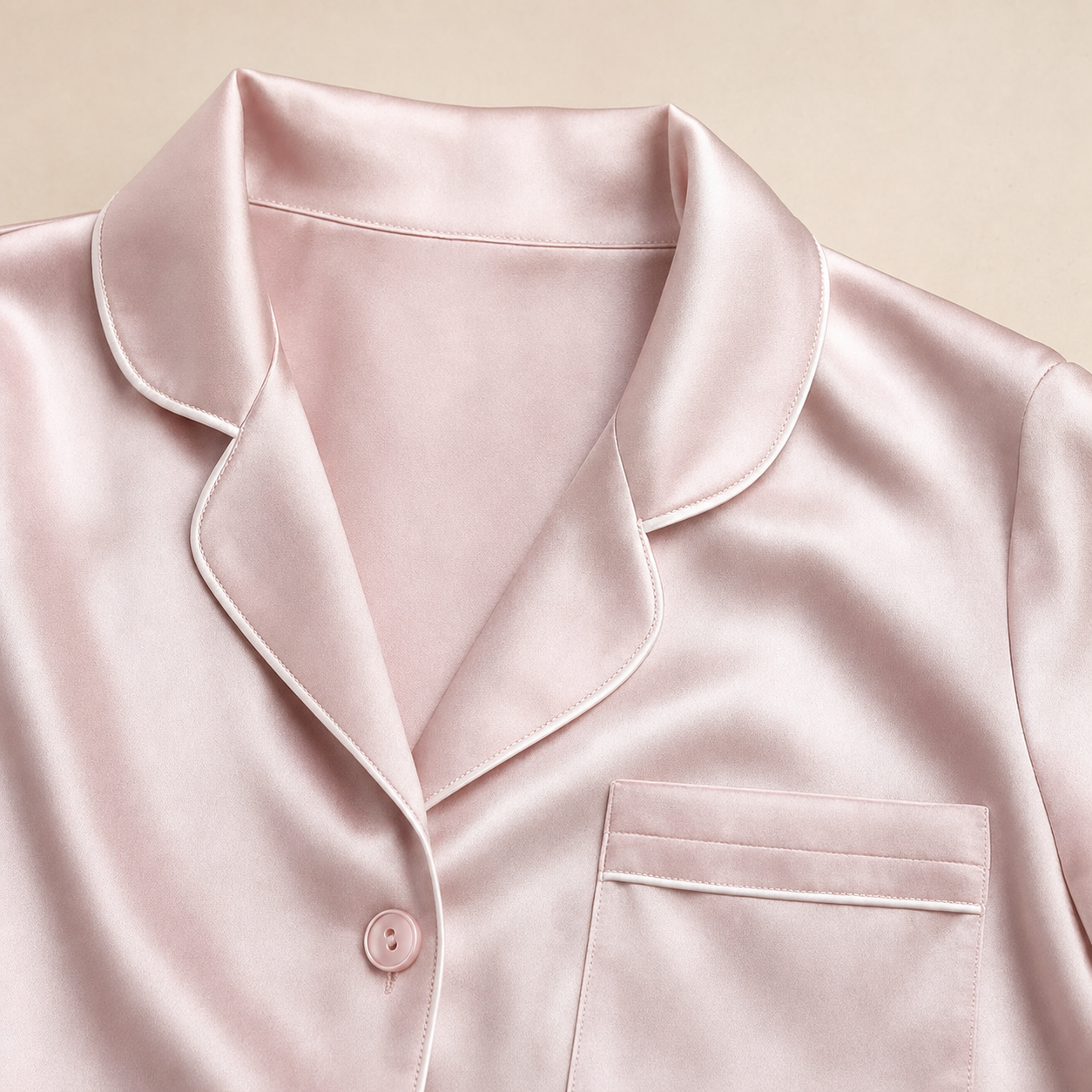 Classic Collection 22 Momme Grade 6A 100% Mulberry Silk Pajama Set with Hollow-Out Detail