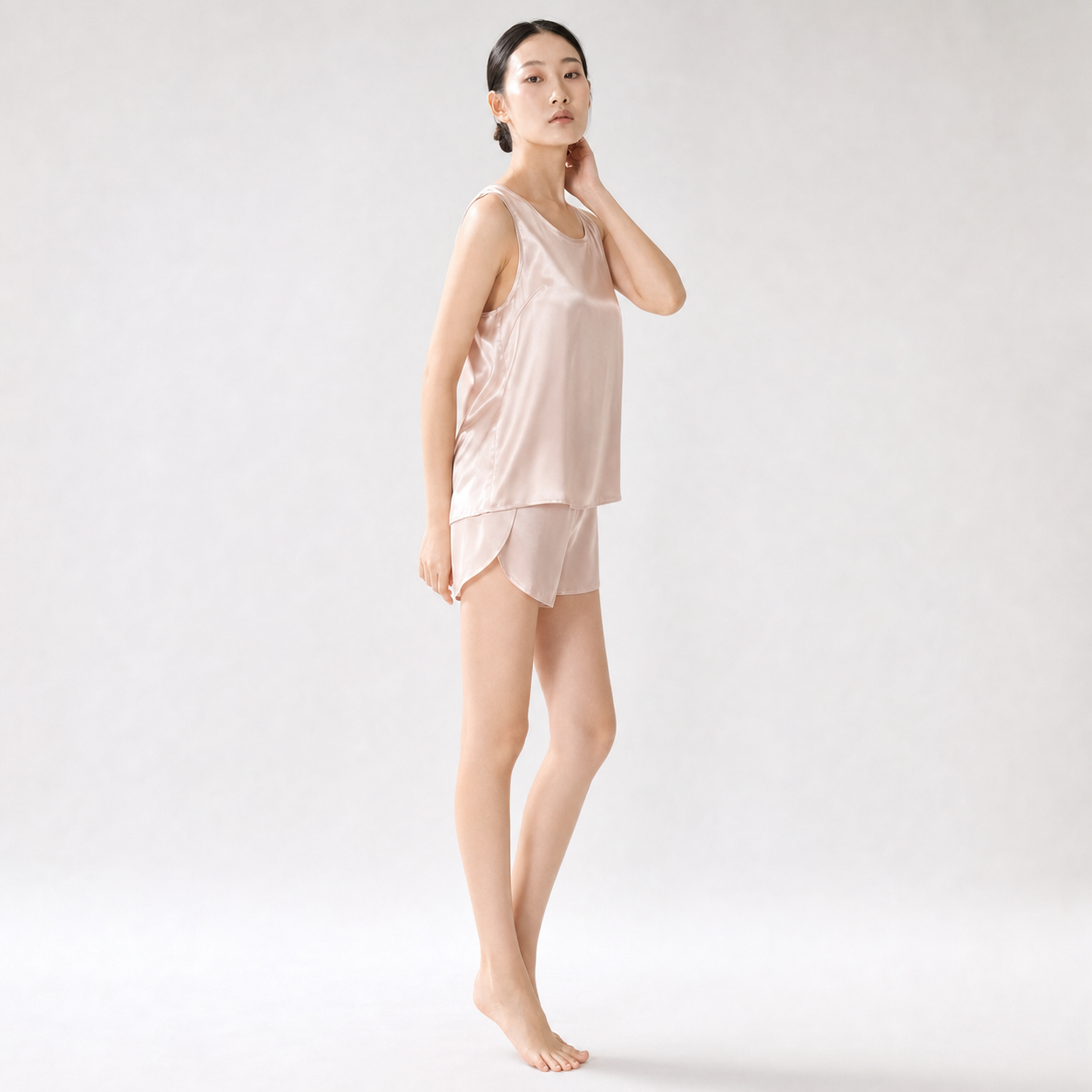 Soho Collection 19 Momme Side-Slit Silk Pajama Set