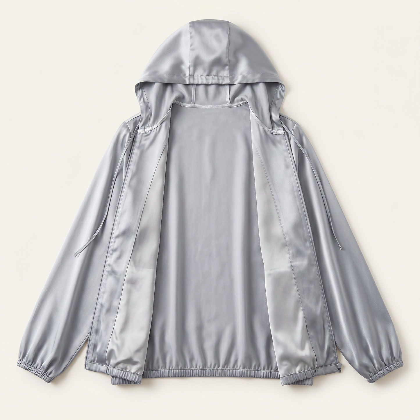 City Daily Collection 16 Momme Grade 6A 100% Mulberry Silk Crepe de Chine Hooded Jacket