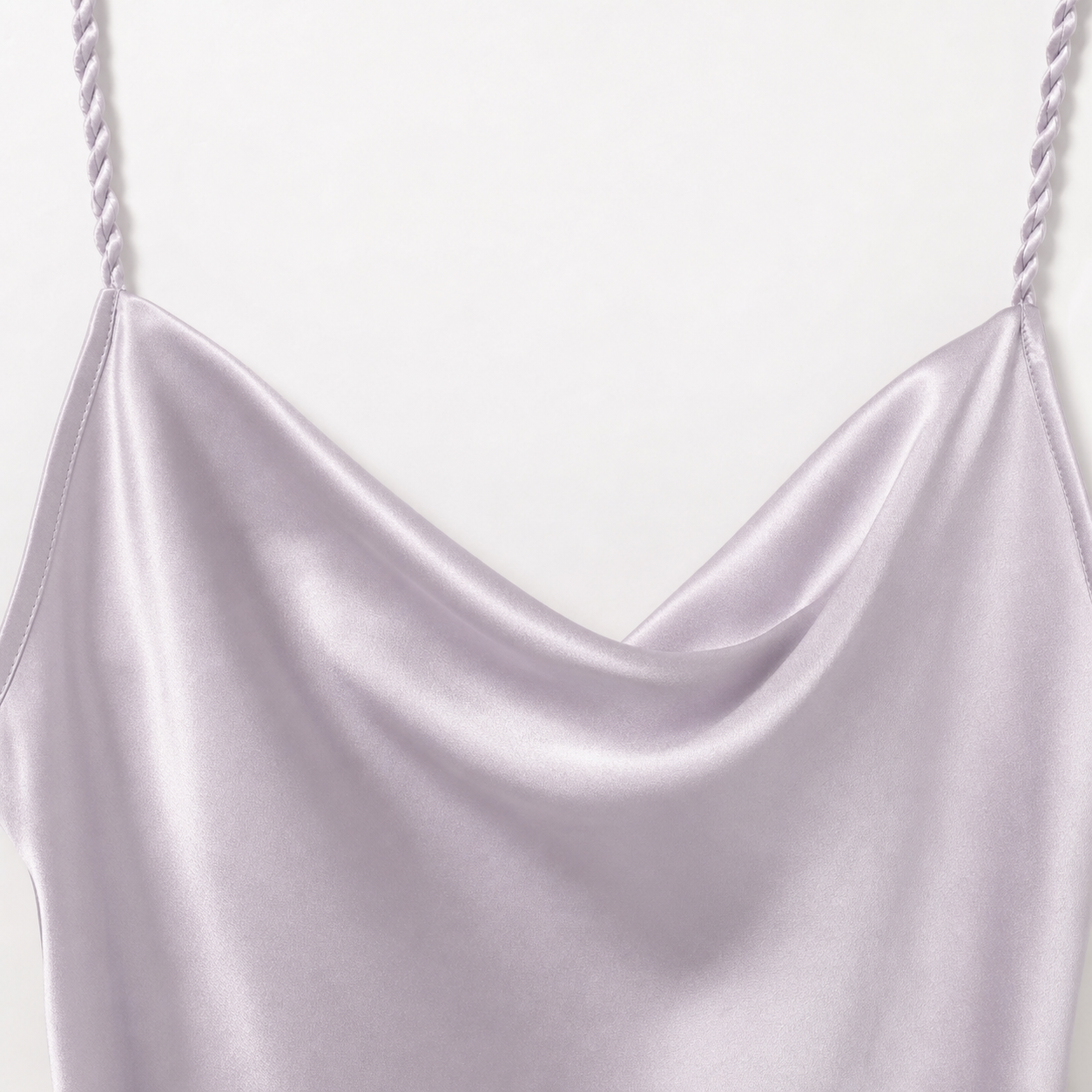 Interweave Collection 19 Momme Grade 6A 100% Mulberry Silk Cowl Neck Midi Slip Dress