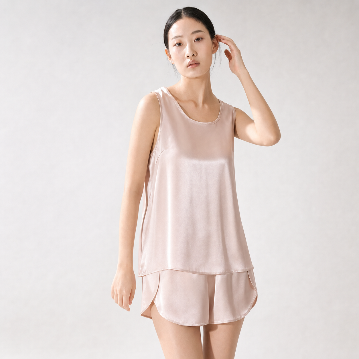 Soho Collection 19 Momme Side-Slit Silk Pajama Set