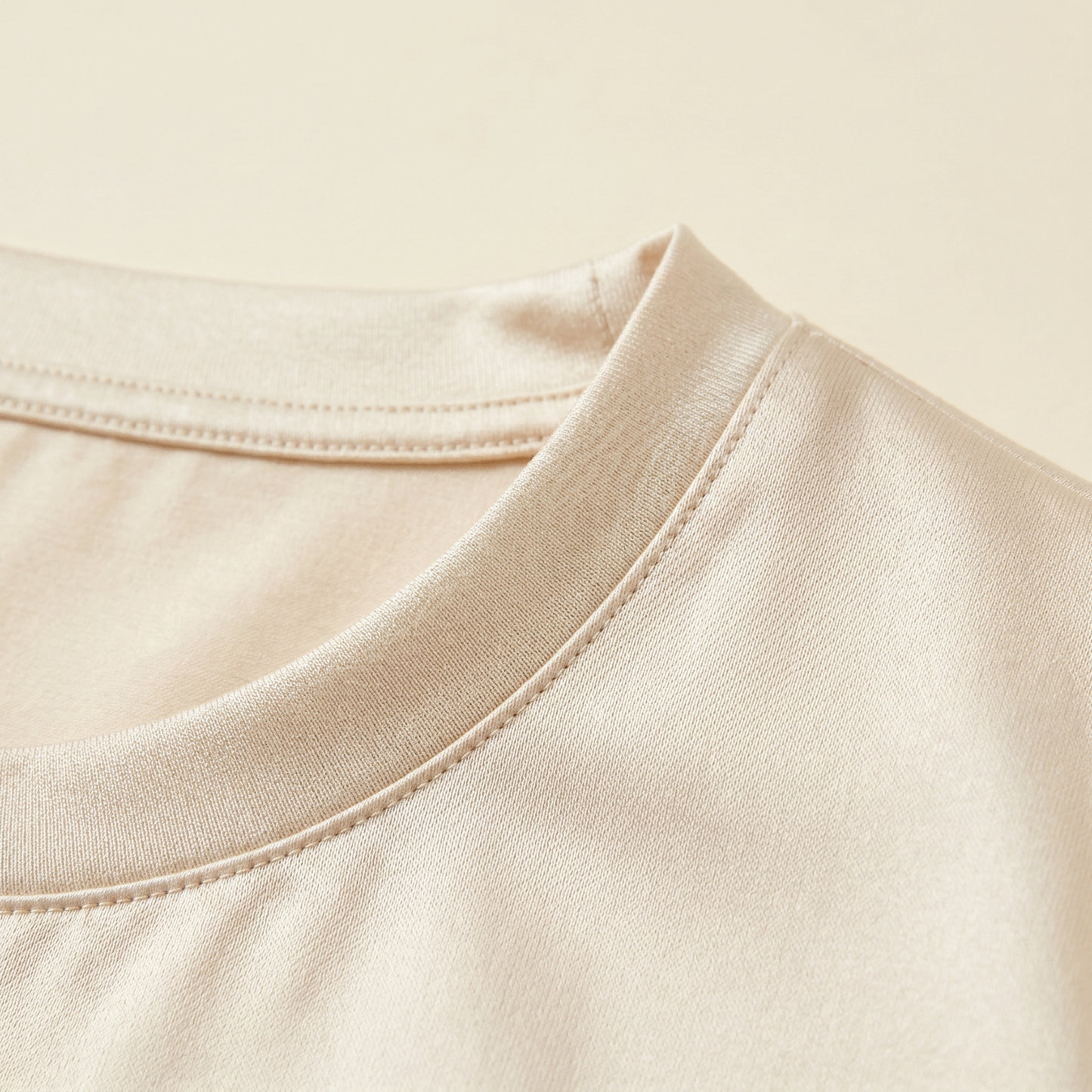 City Daily Collection 19 Momme Grade 6A 100% Mulberry Silk Crepe de Chine Round Neck T-Shirt