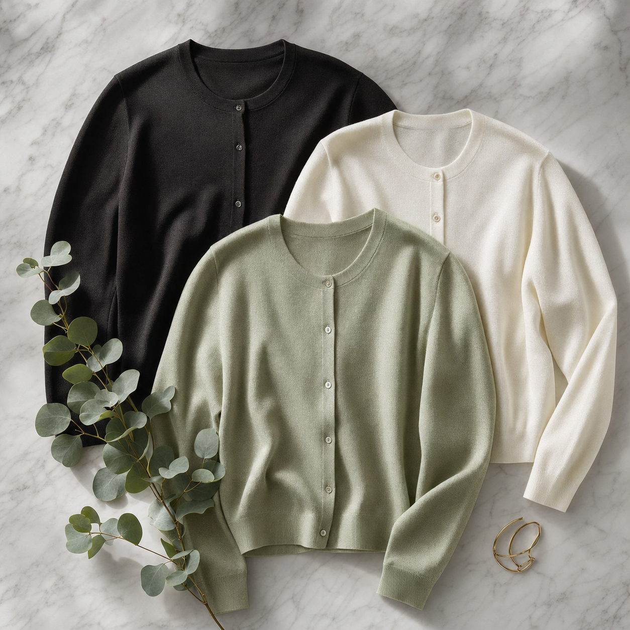 City Daily Collection 19 Momme Grade 6A 100% Mulberry Silk Knit Cardigan
