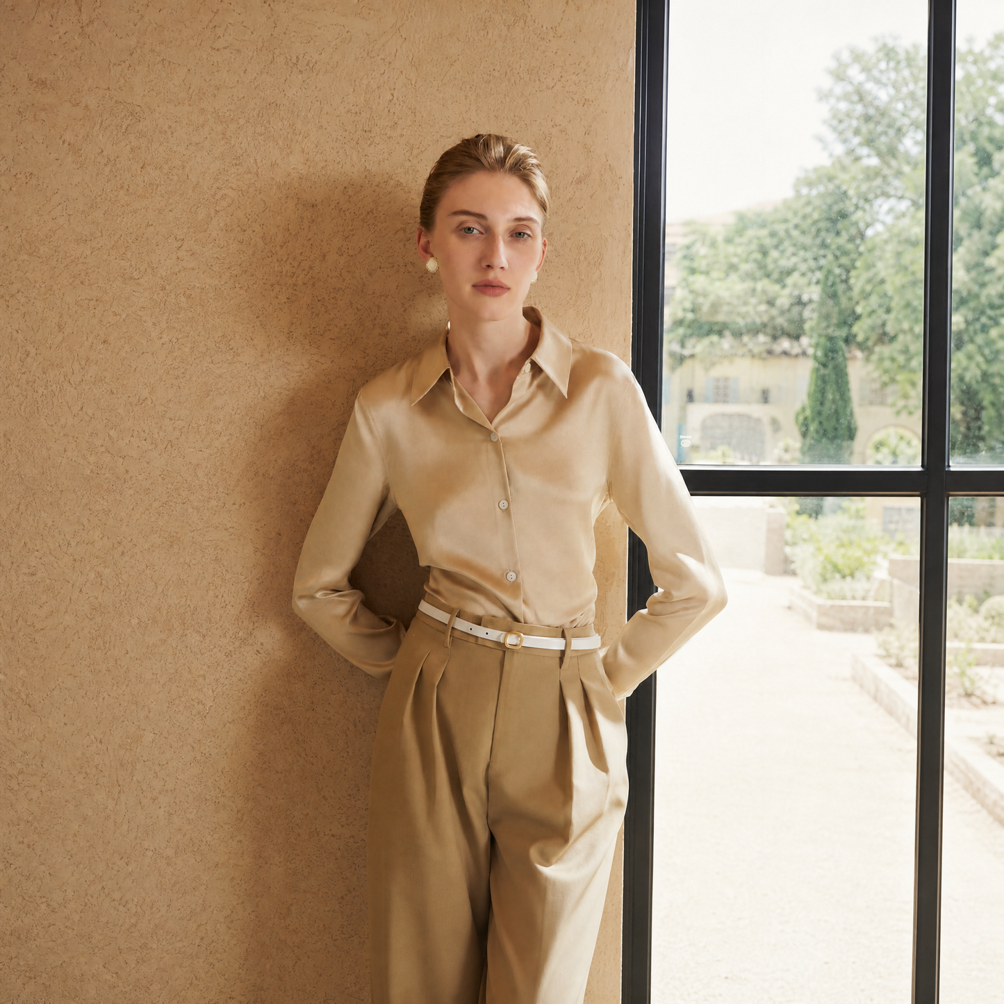 City Daily Collection 22 Momme Grade 6A 100% Mulberry Silk Crepe de Chine Shirt