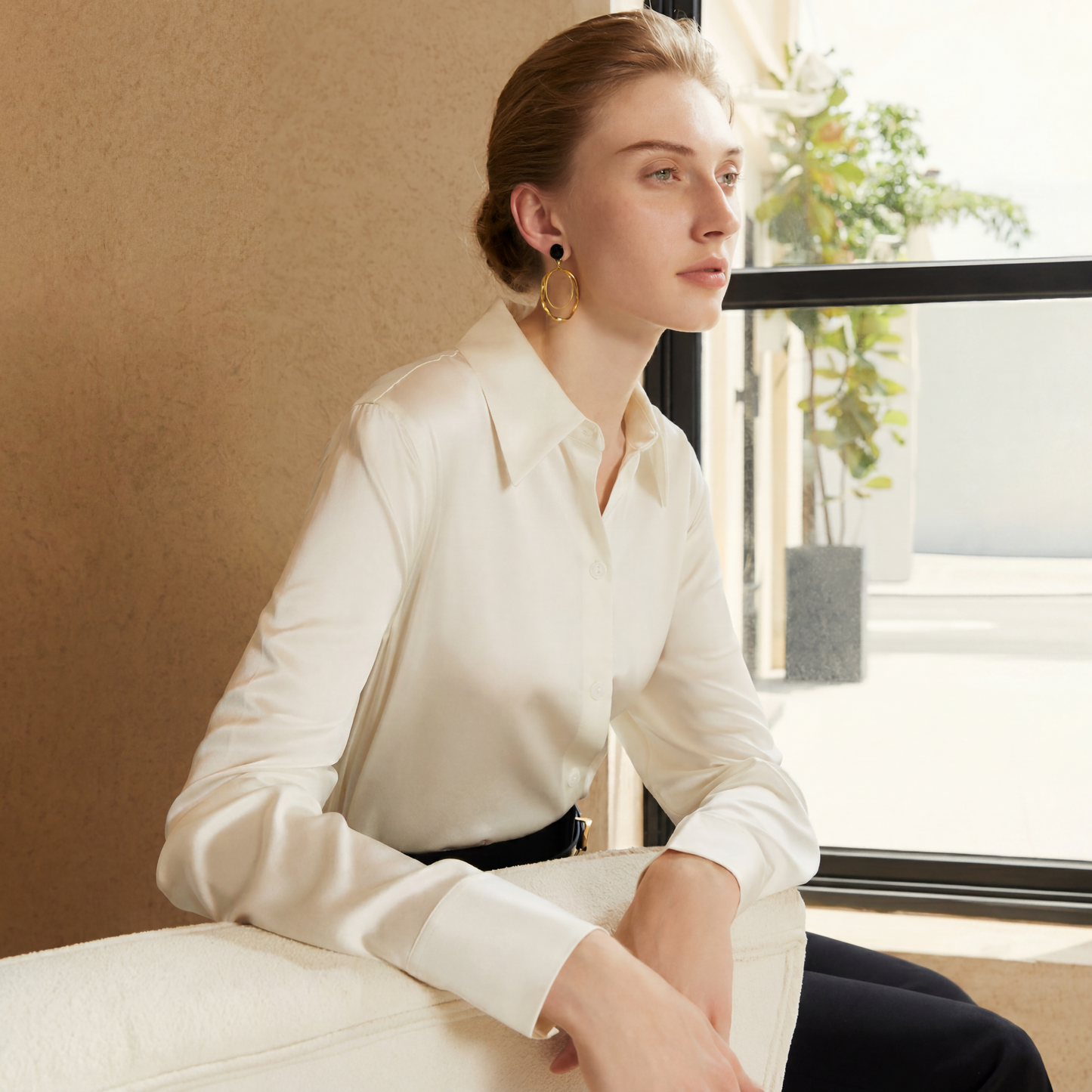 City Daily Collection 22 Momme Grade 6A 100% Mulberry Silk Crepe de Chine Shirt