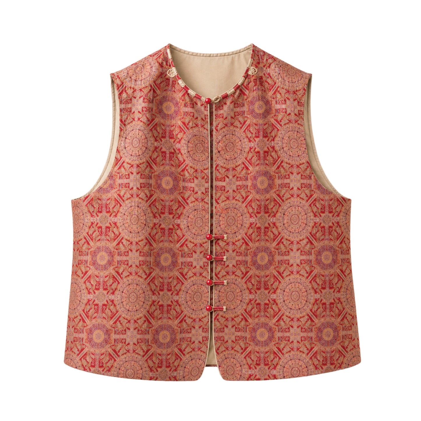 Badayun Silk Vest (Red)