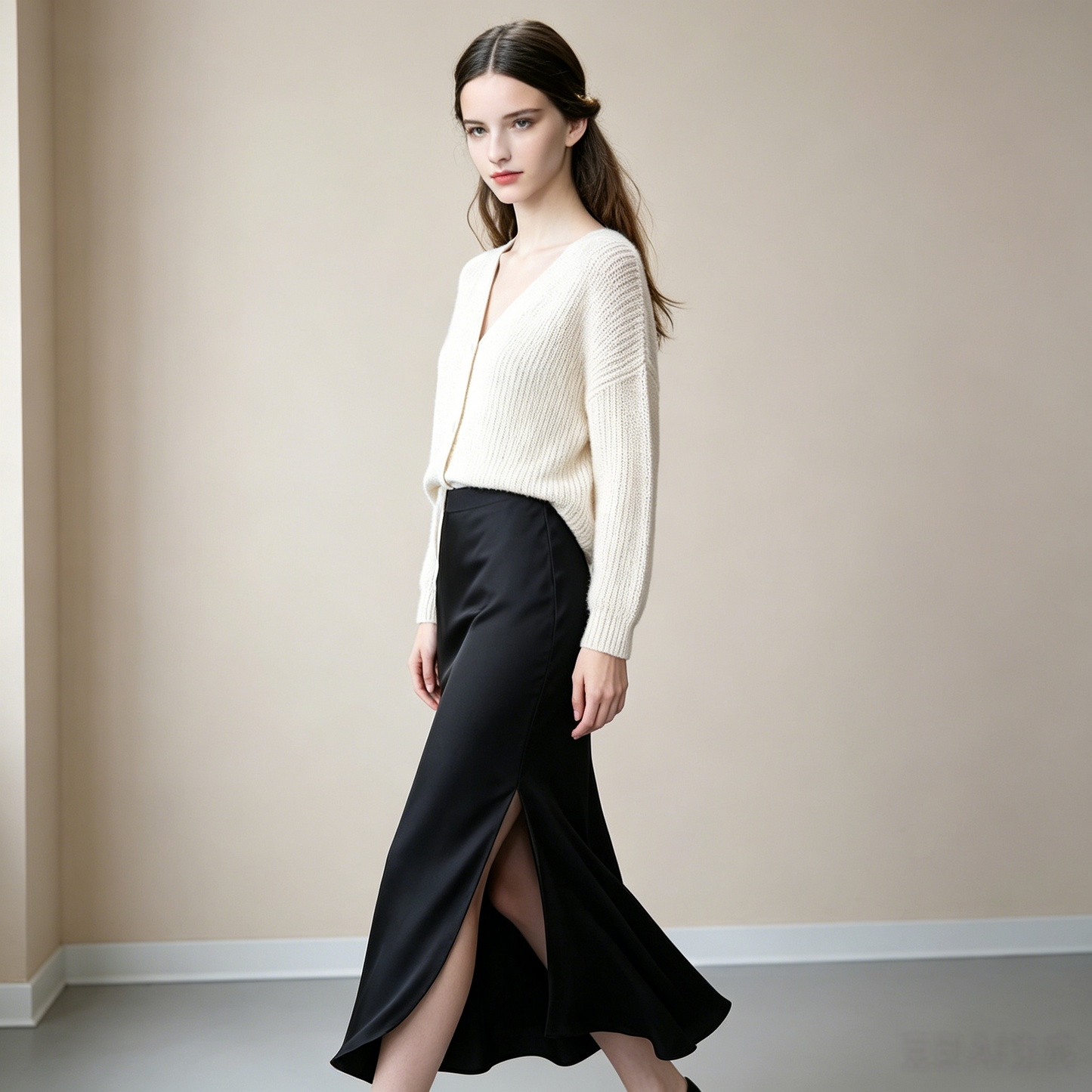 City Daily Collection 19 Momme Grade 6A 100% Mulberry Silk Crepe de Chine Mermaid Fishtail Skirt