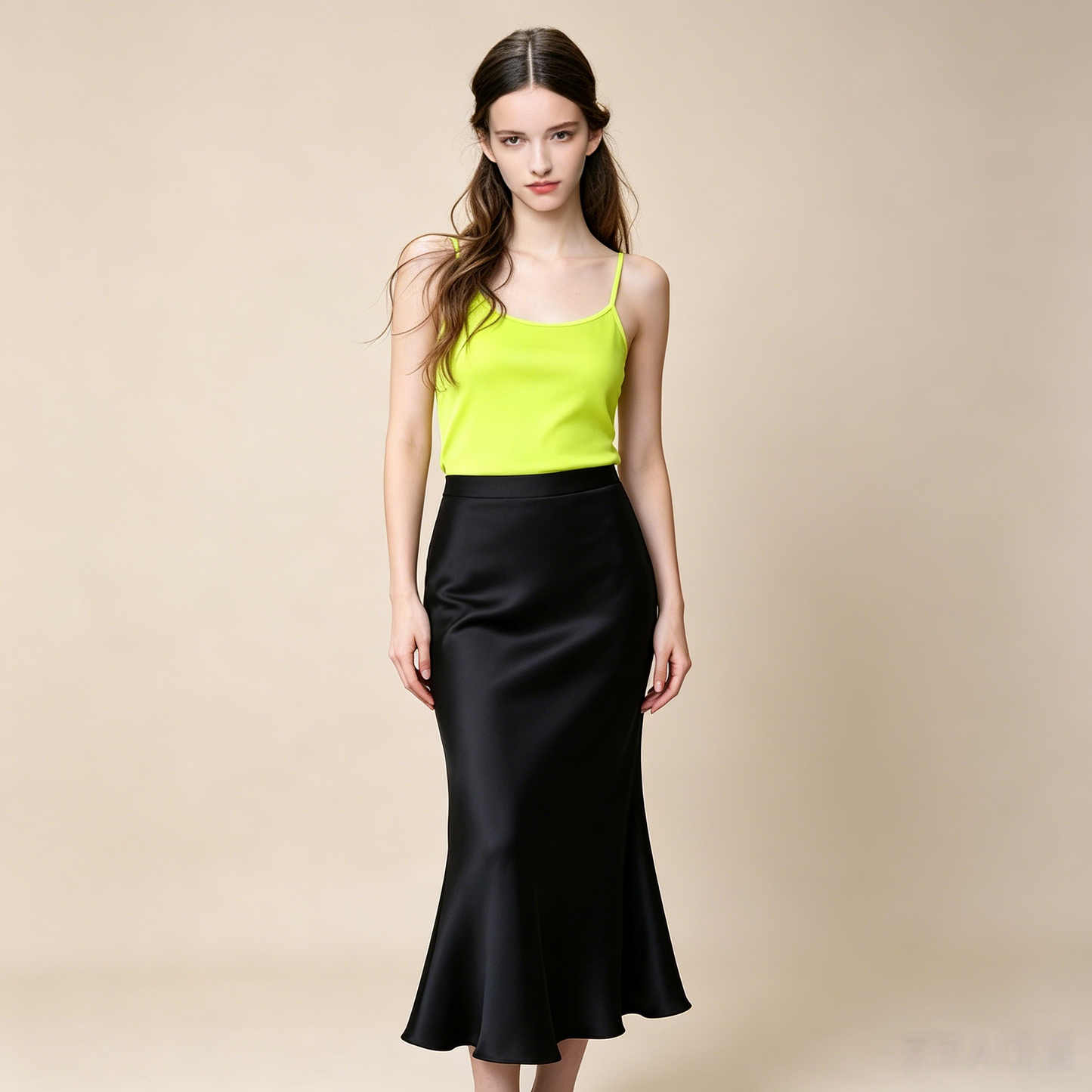 City Daily Collection 19 Momme Grade 6A 100% Mulberry Silk Crepe de Chine Mermaid Fishtail Skirt