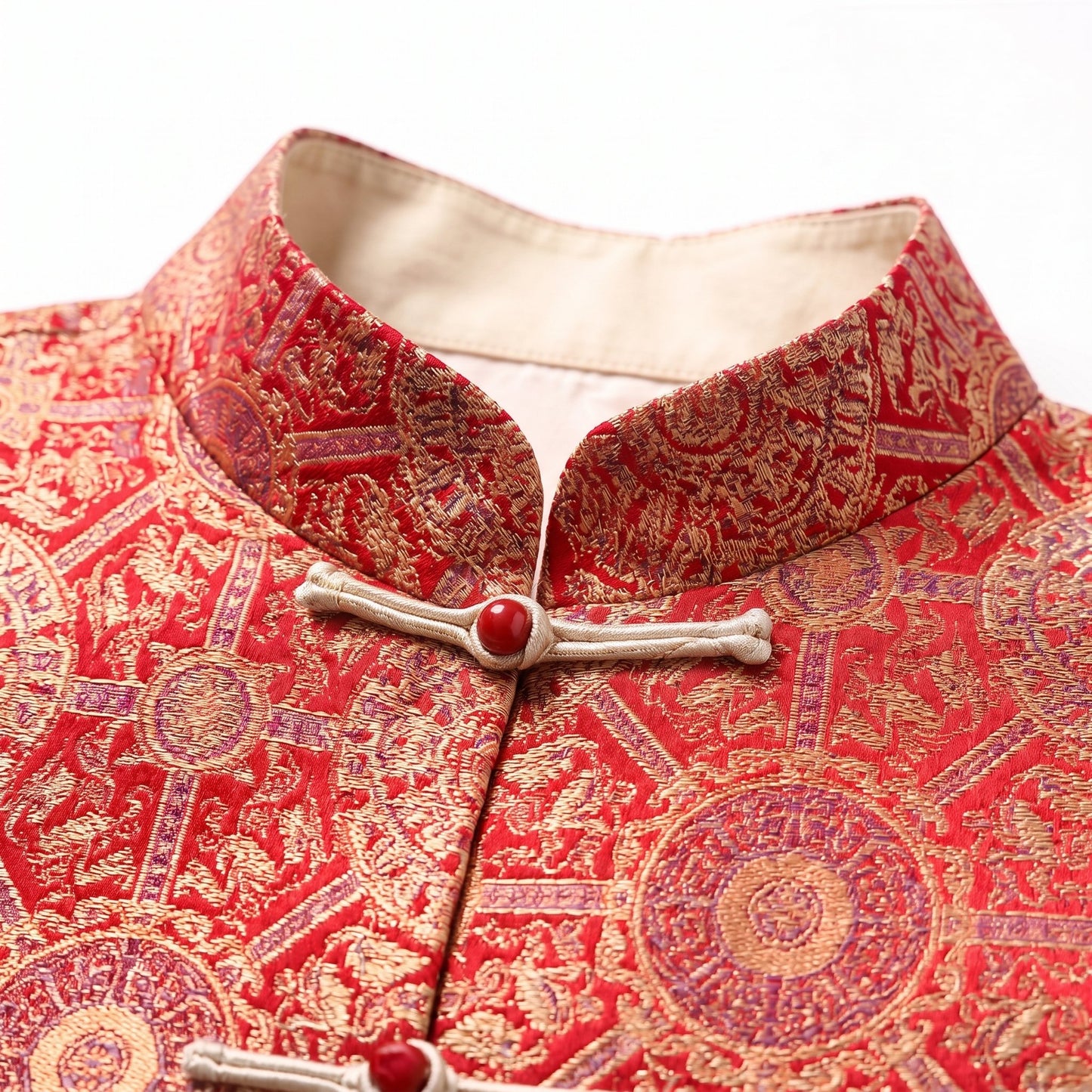 Badayun Silk Jacket (Red)