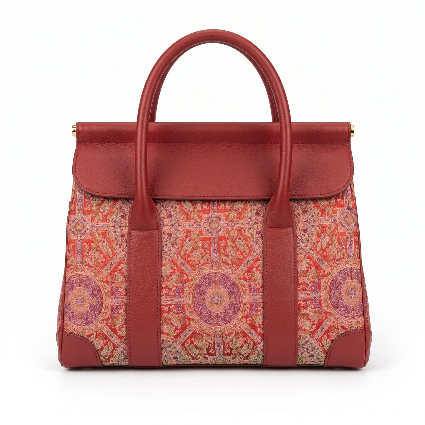 Badayun Brocade Tote Bag (Red)