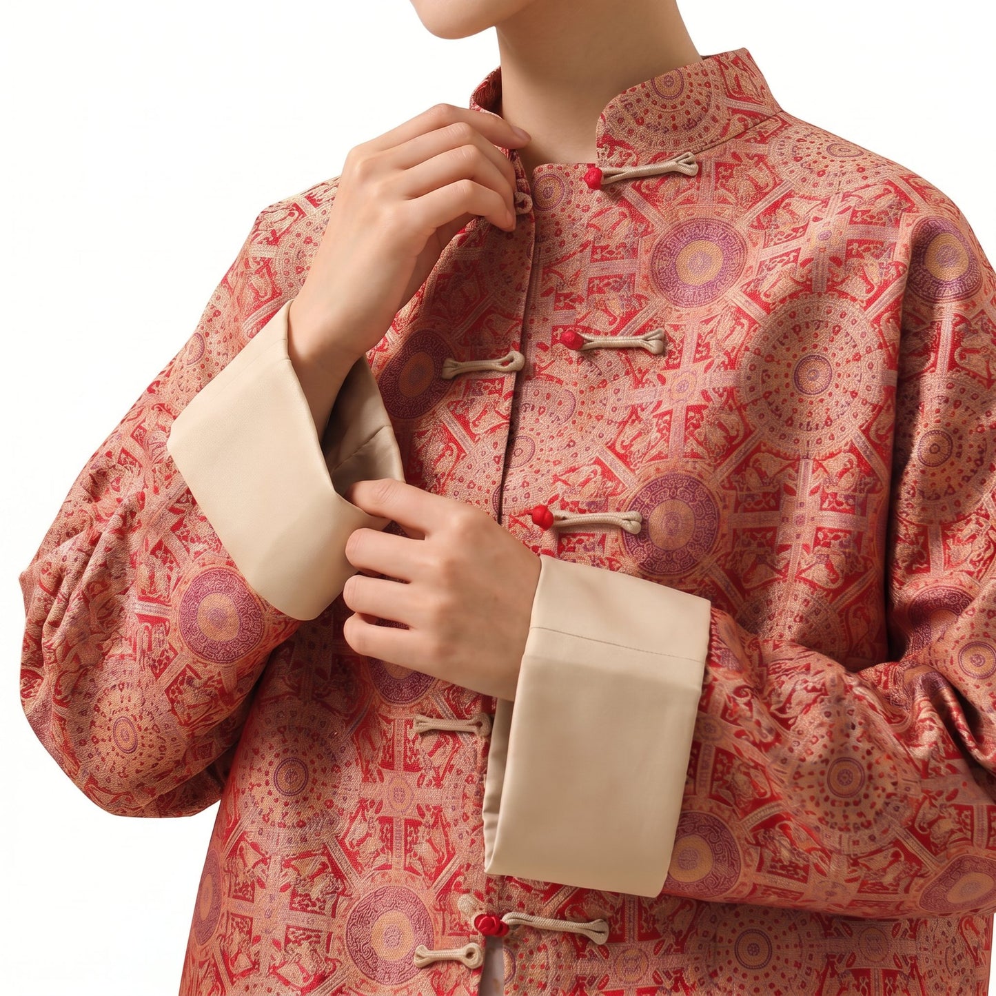 Badayun Silk Jacket (Red)