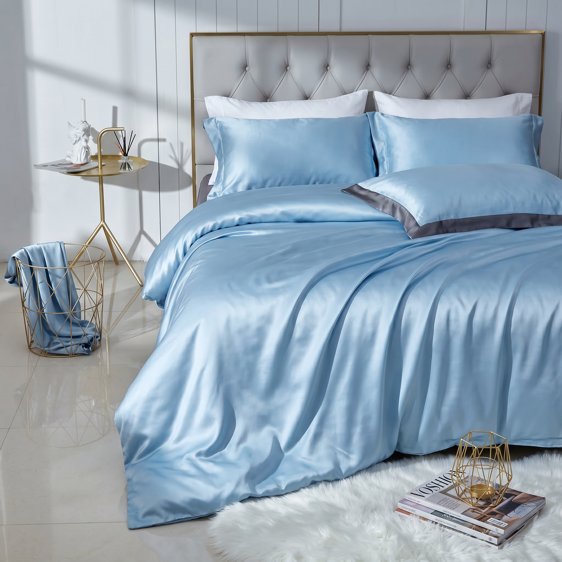 22 Momme Bama Oxygen Water Finished Organic Mulberry Silk Duvet Cover
