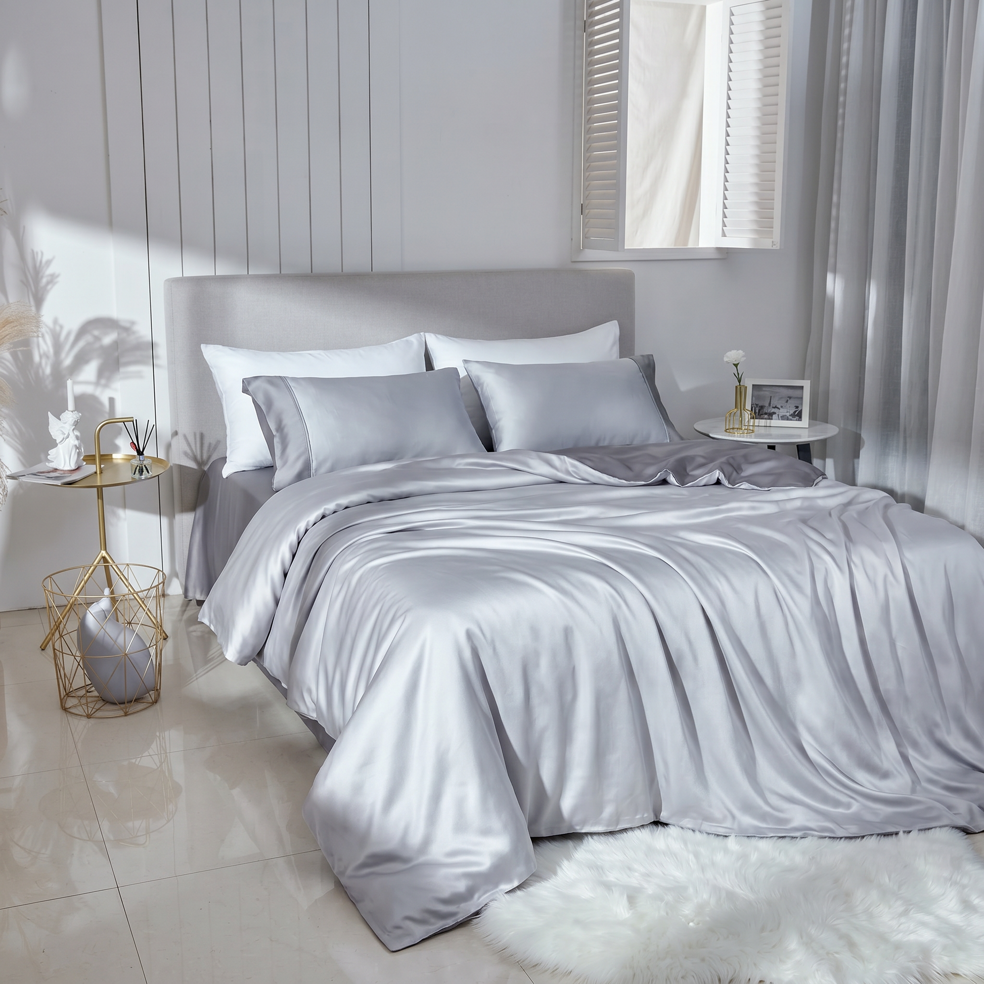 22 Momme Bama Oxygen Water Finished Organic Mulberry Silk Duvet Cover