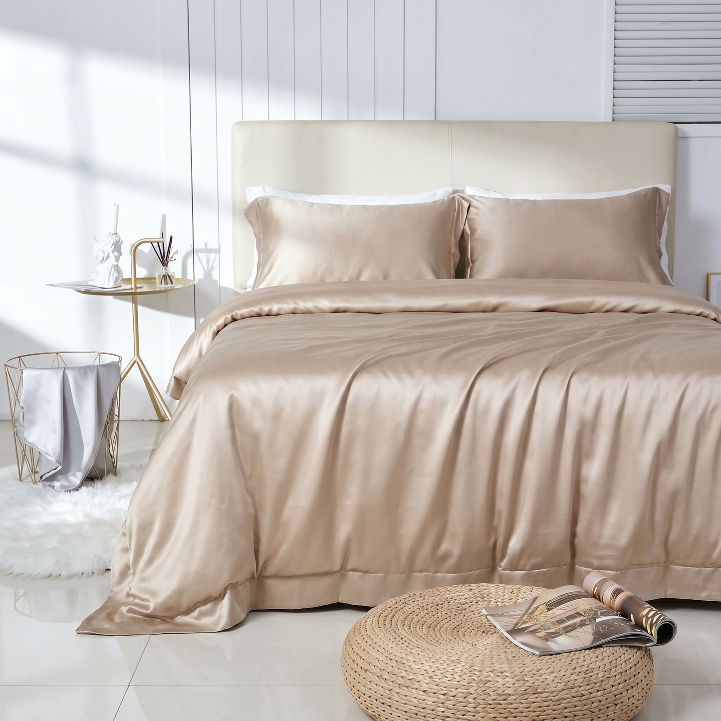 22 Momme Bama Oxygen Water Finished Organic Mulberry Silk Duvet Cover