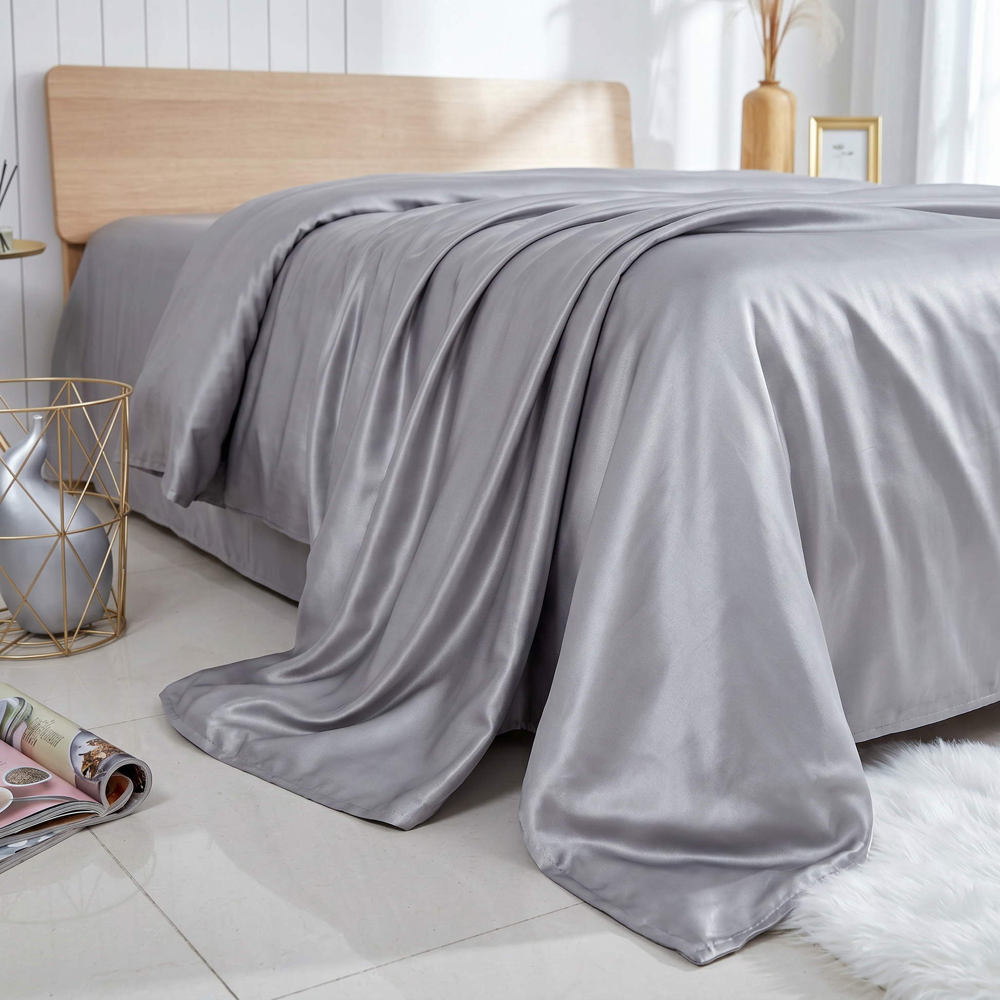 22 Momme Bama Oxygen Water Finished Organic Mulberry Silk Duvet Cover