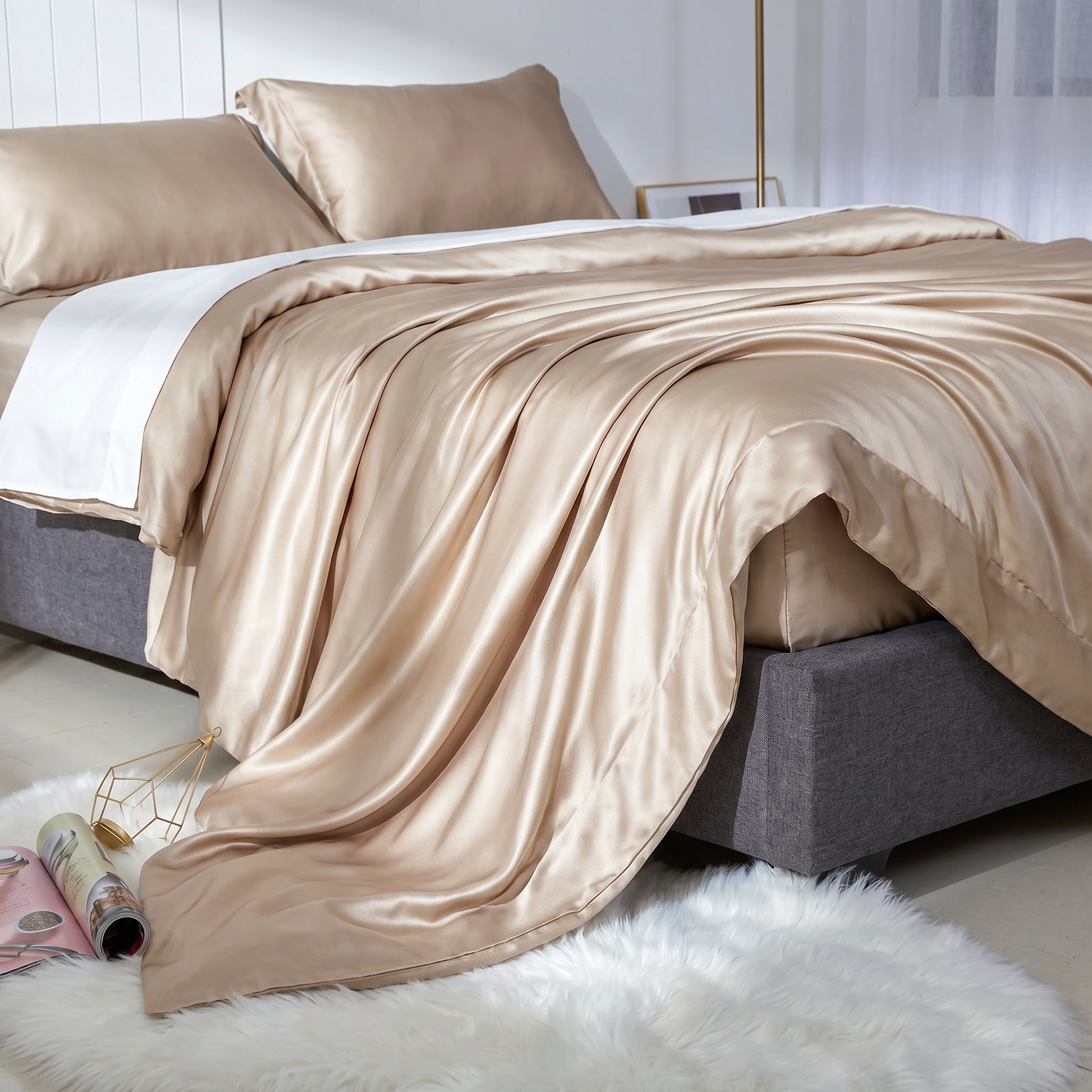 22 Momme Bama Oxygen Water Finished Organic Mulberry Silk Duvet Cover