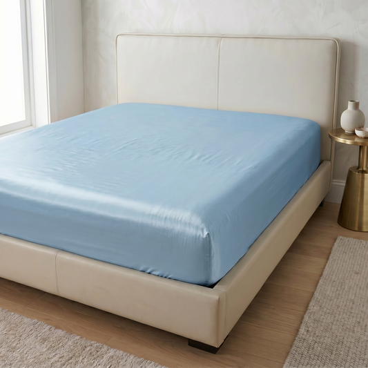 22 Momme Bama Oxygen Water Finished Organic Mulberry Silk Fitted Sheet