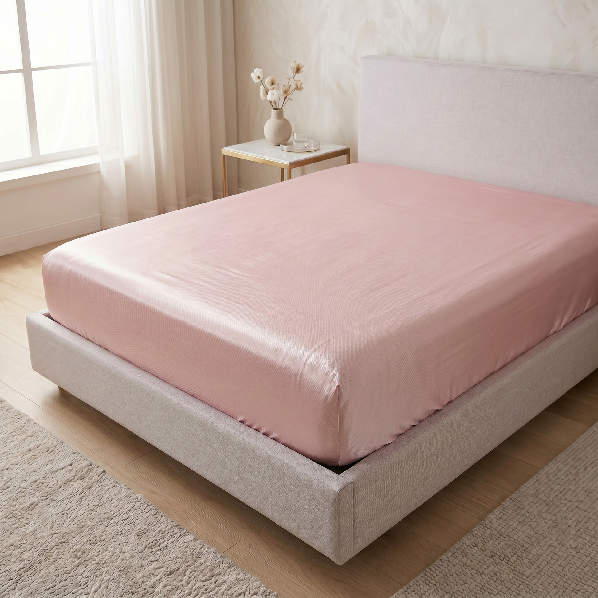 22 Momme Bama Oxygen Water Finished Organic Mulberry Silk Fitted Sheet