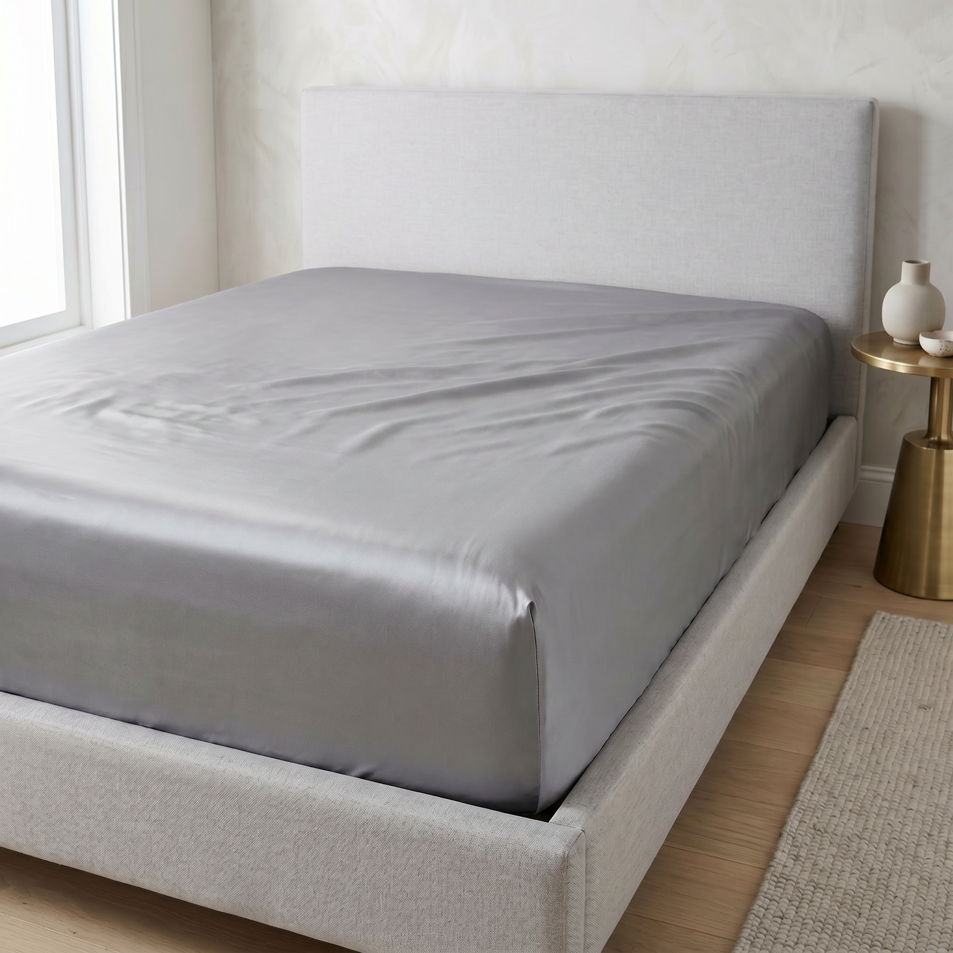 22 Momme Bama Oxygen Water Finished Organic Mulberry Silk Fitted Sheet