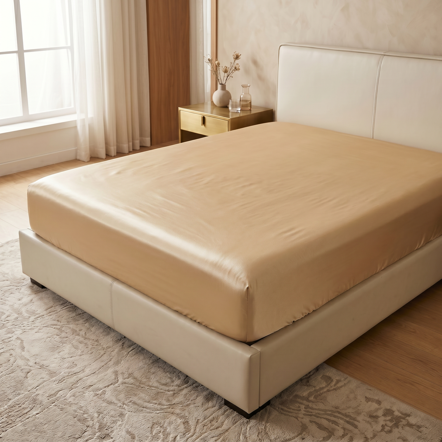 22 Momme Bama Oxygen Water Finished Organic Mulberry Silk Fitted Sheet