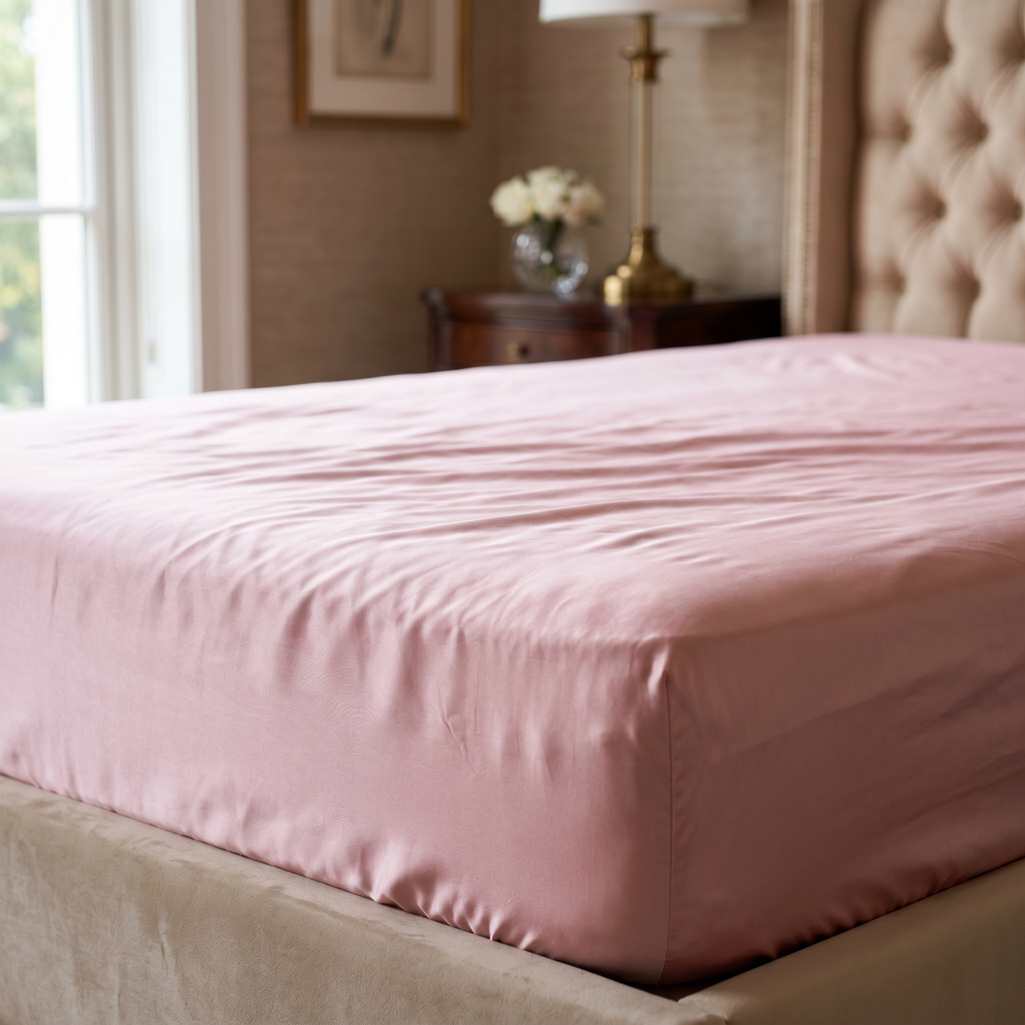 22 Momme Bama Oxygen Water Finished Organic Mulberry Silk Fitted Sheet