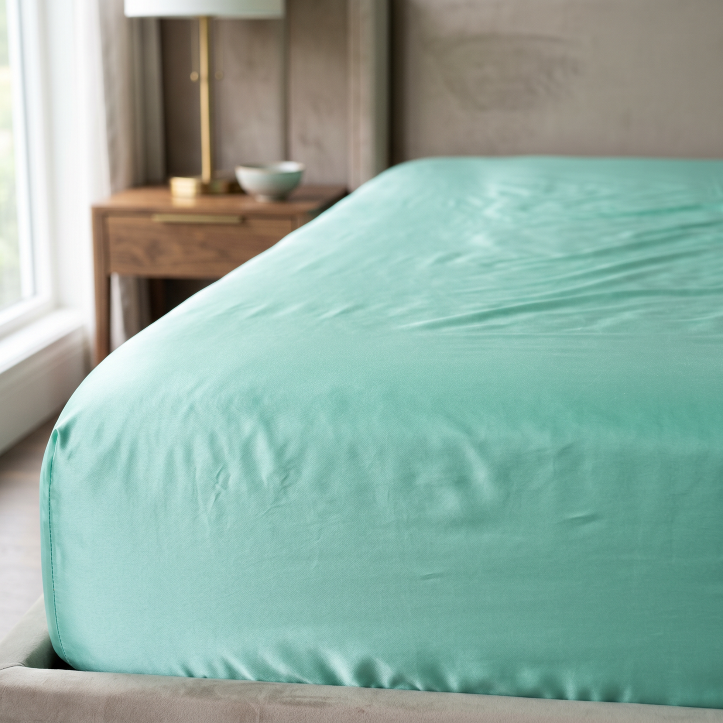 22 Momme Bama Oxygen Water Finished Organic Mulberry Silk Fitted Sheet