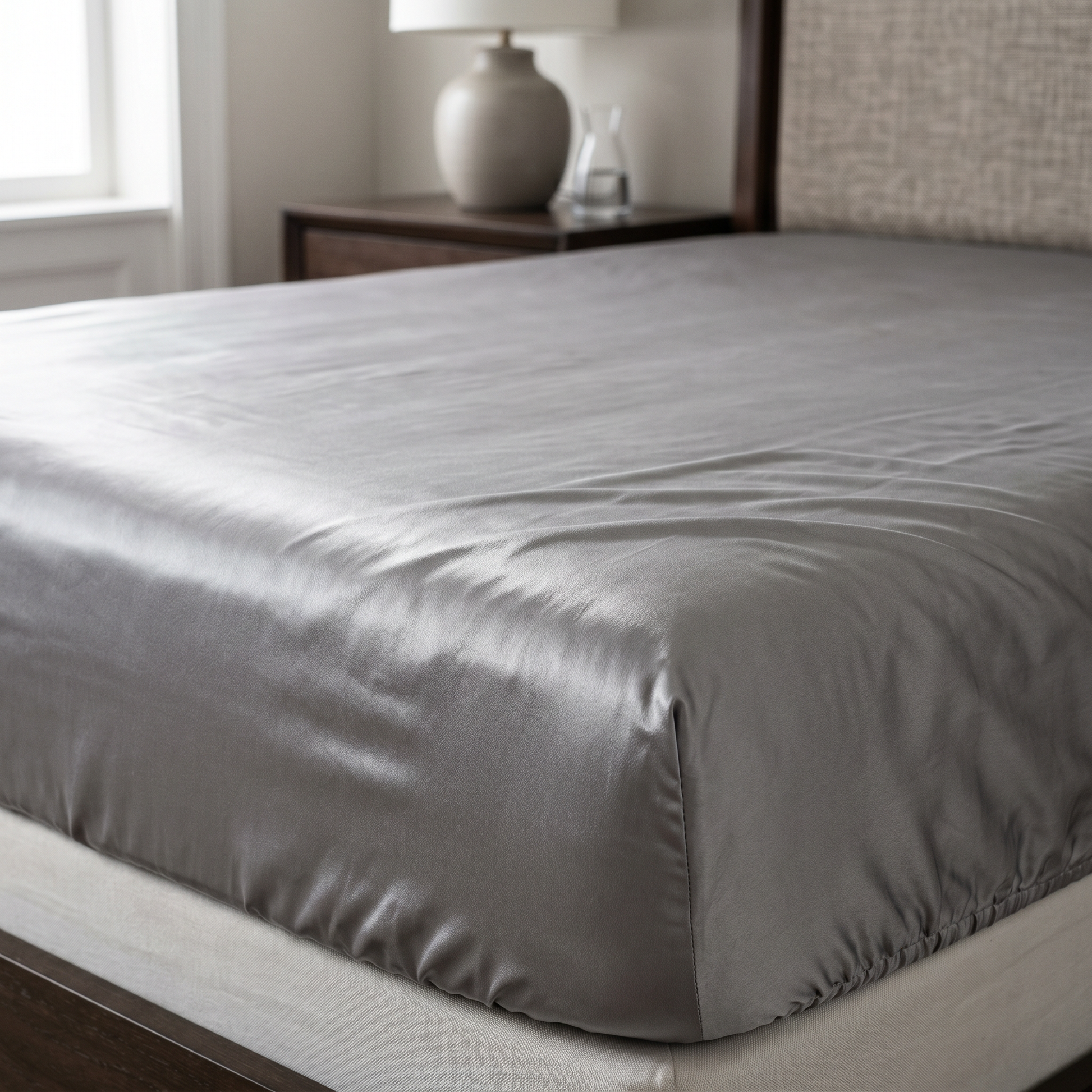 22 Momme Bama Oxygen Water Finished Organic Mulberry Silk Fitted Sheet
