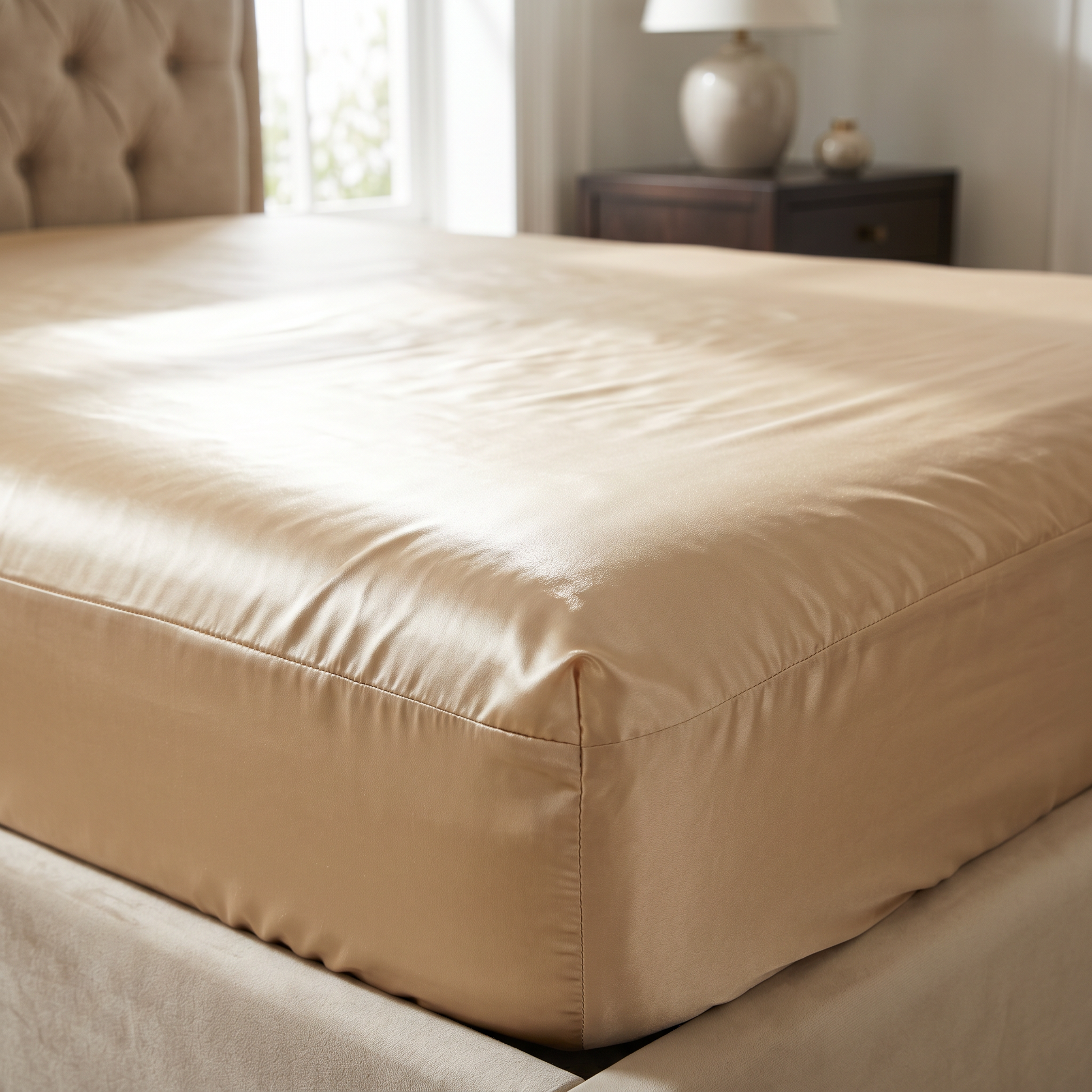 22 Momme Bama Oxygen Water Finished Organic Mulberry Silk Fitted Sheet
