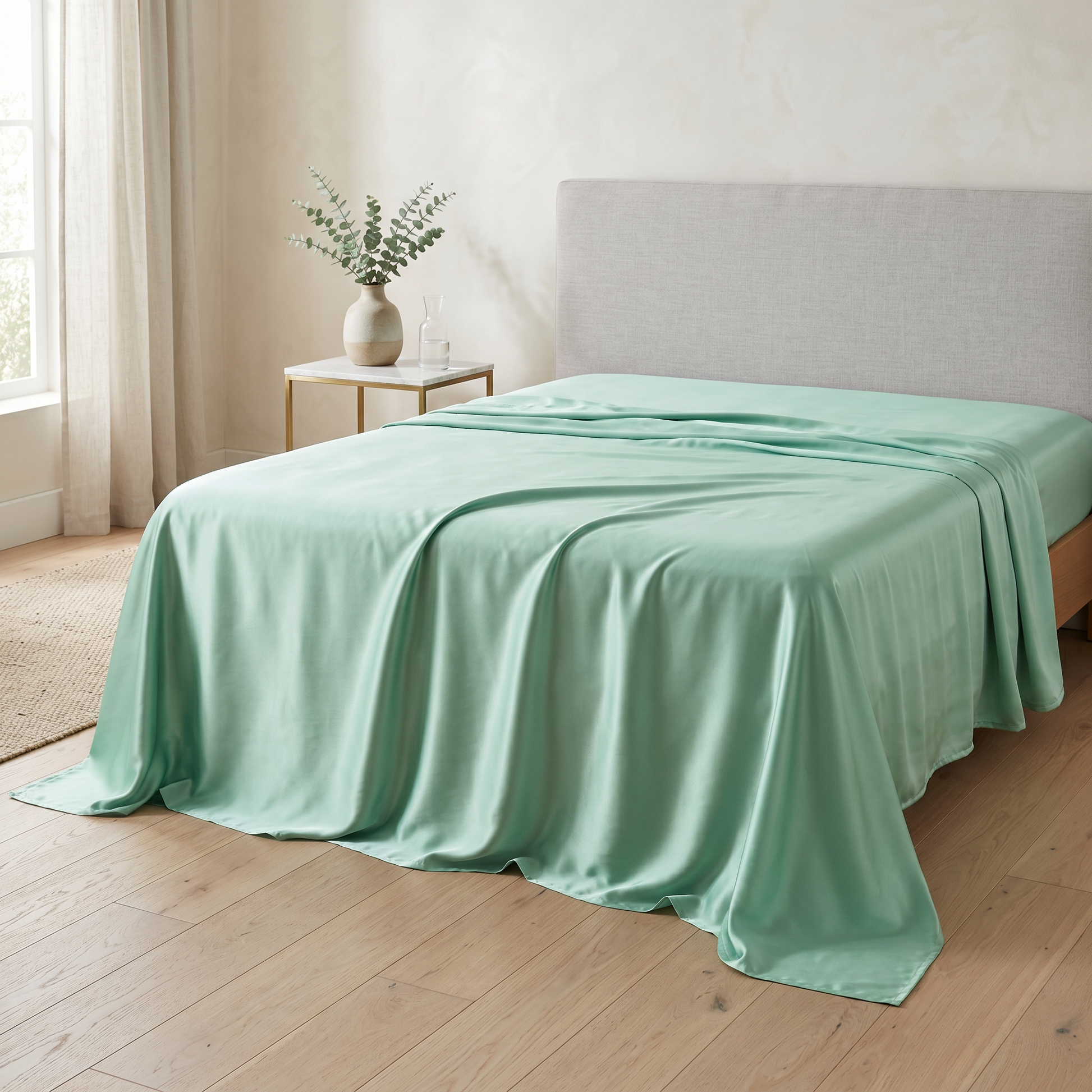 22 Momme Bama Oxygen Water Finished Organic Mulberry Silk Flat Sheet