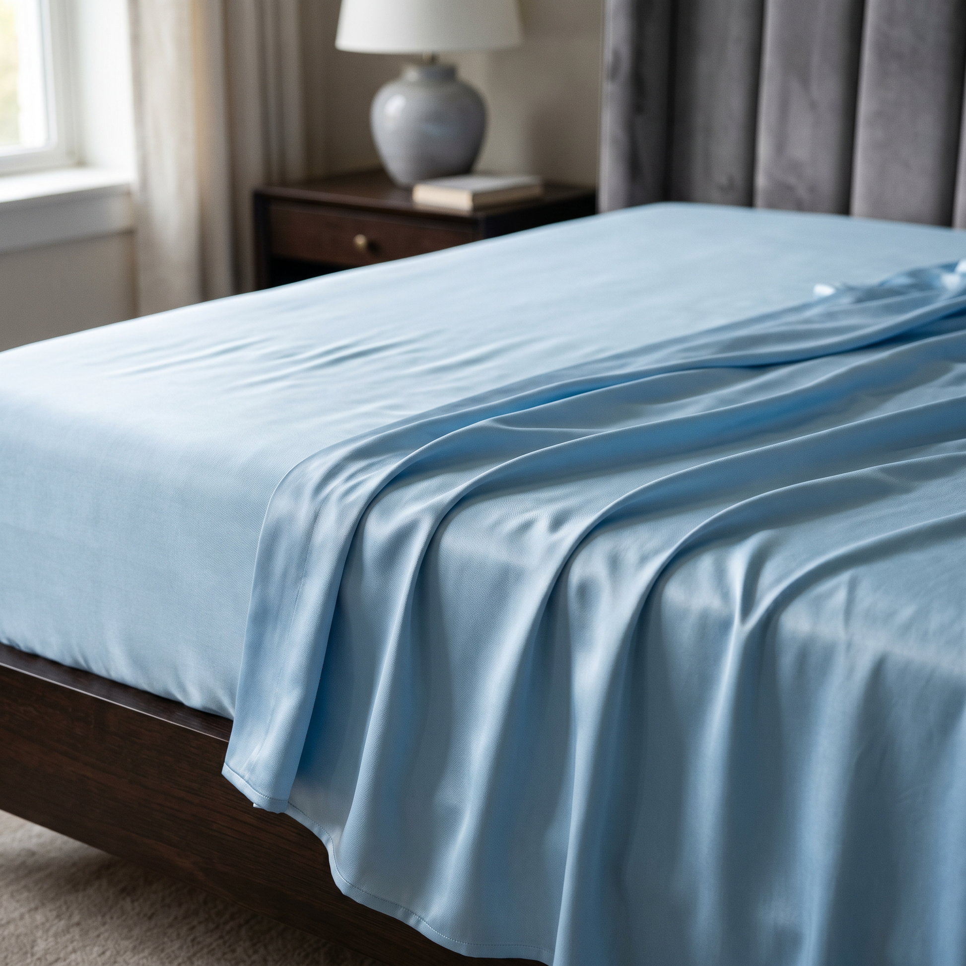 22 Momme Bama Oxygen Water Finished Organic Mulberry Silk Flat Sheet