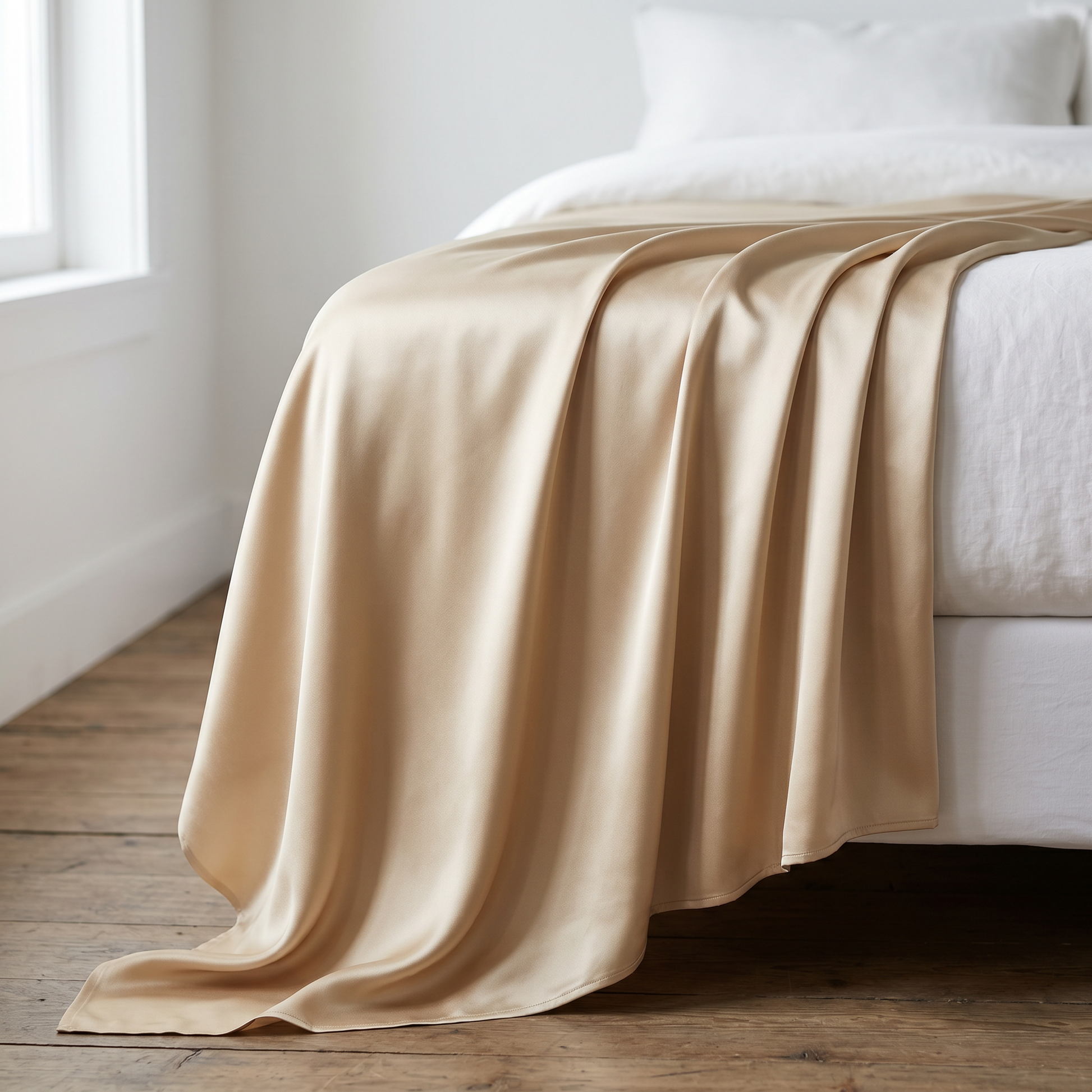 22 Momme Bama Oxygen Water Finished Organic Mulberry Silk Flat Sheet