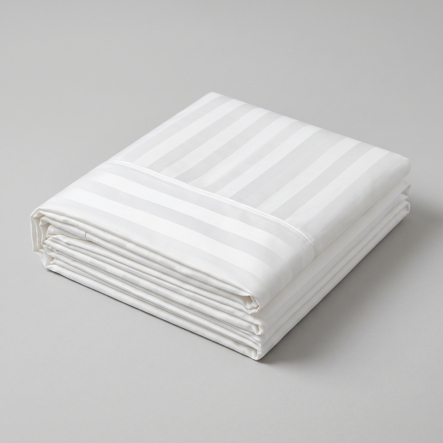 22 Momme Bama Oxygen Water Finished Silk-Cotton Satin Stripe Duvet Cover