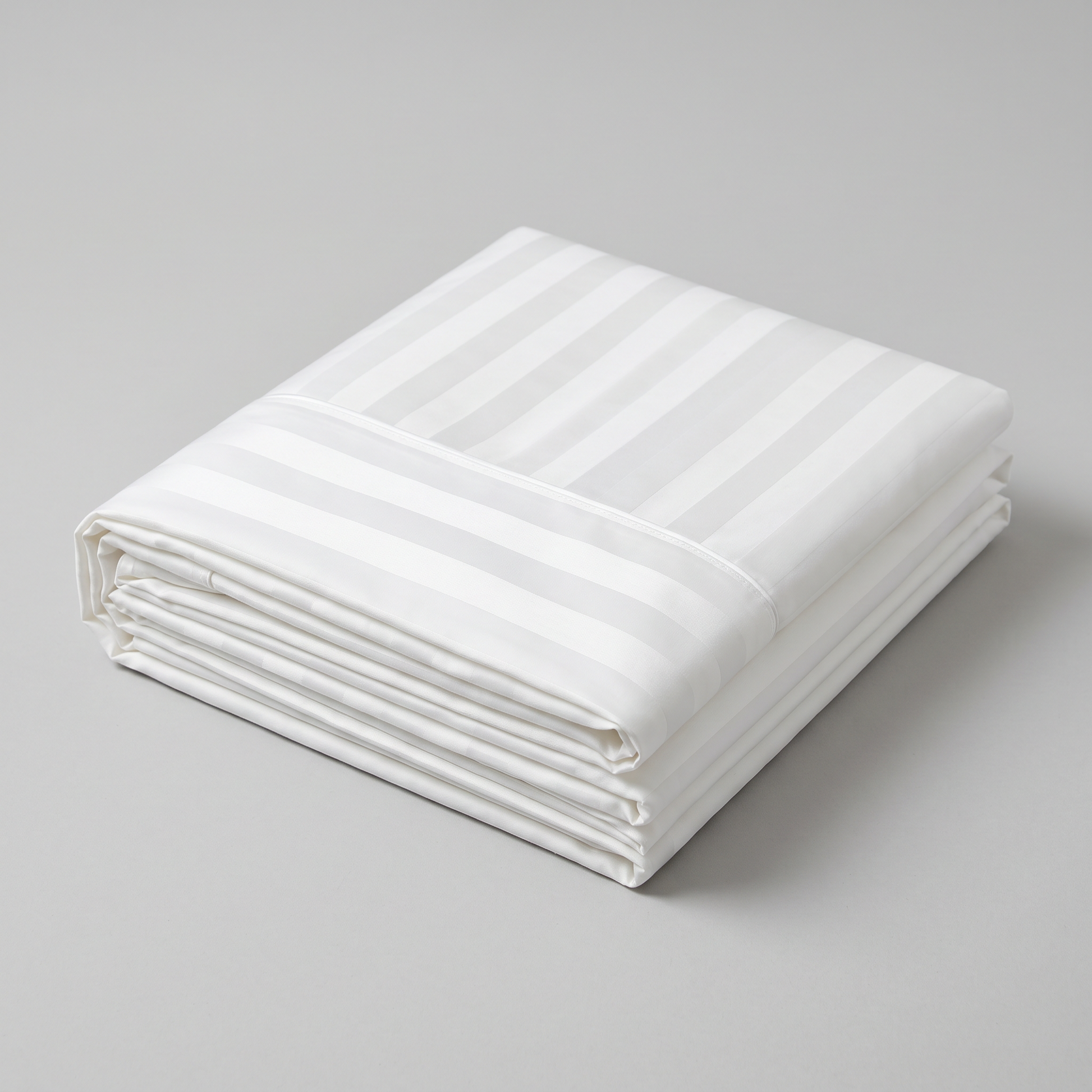 22 Momme Bama Oxygen Water Finished Silk-Cotton Satin Stripe Duvet Cover