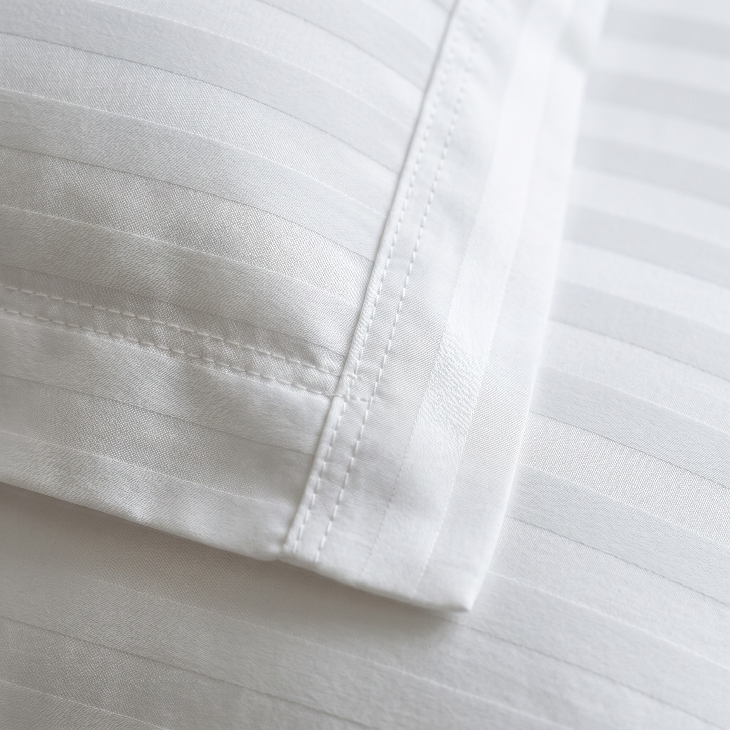 22 Momme Bama Oxygen Water Finished Silk-Cotton Satin Stripe Pillowcase