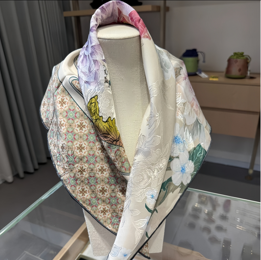 70cm Grade 6A Mulberry Silk Square Scarf