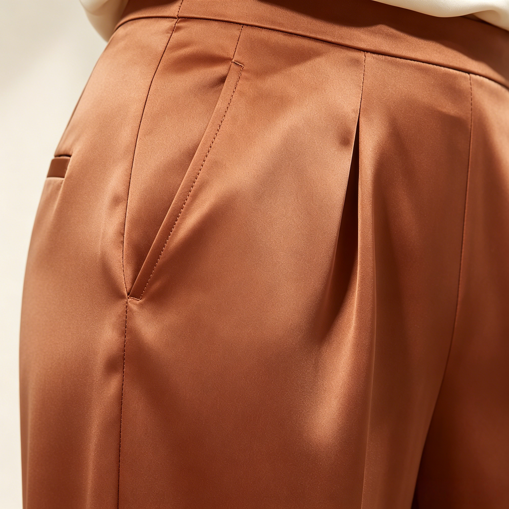 City 19 Momme Grade 6A Mulberry Silk Wide-Leg Trousers