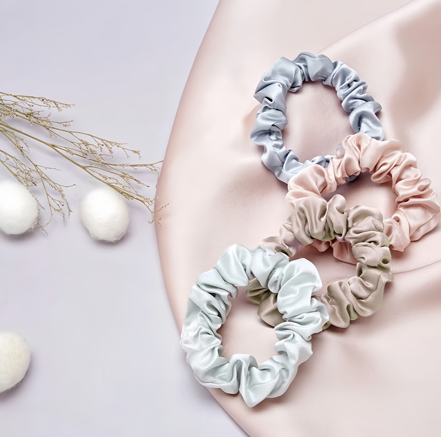 Grade 6A Mulberry Silk Scrunchie Collection
