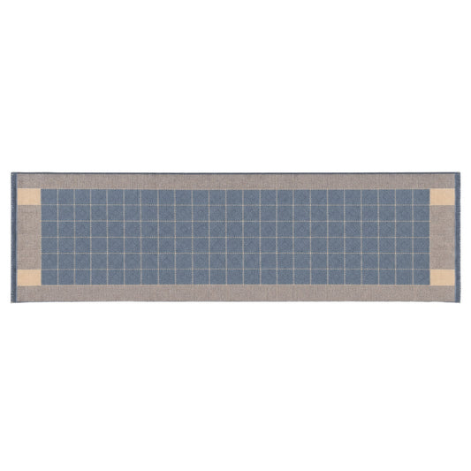 Grey Grid Zhuang Brocade Silk Scarf