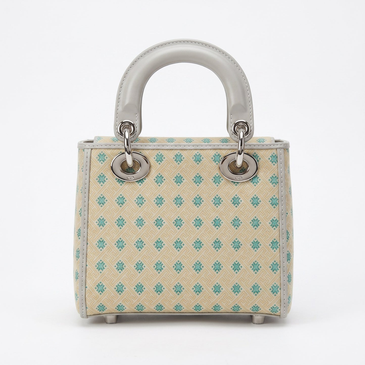 Ivory Green Zhuang Brocade Handbag