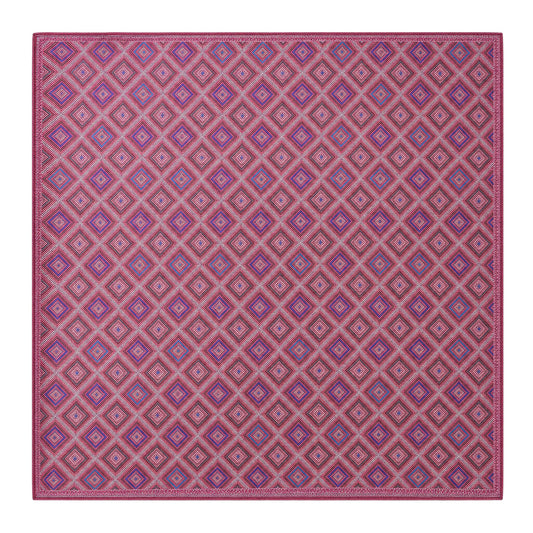 Purple Diamond Zhuang Brocade Silk Scarf